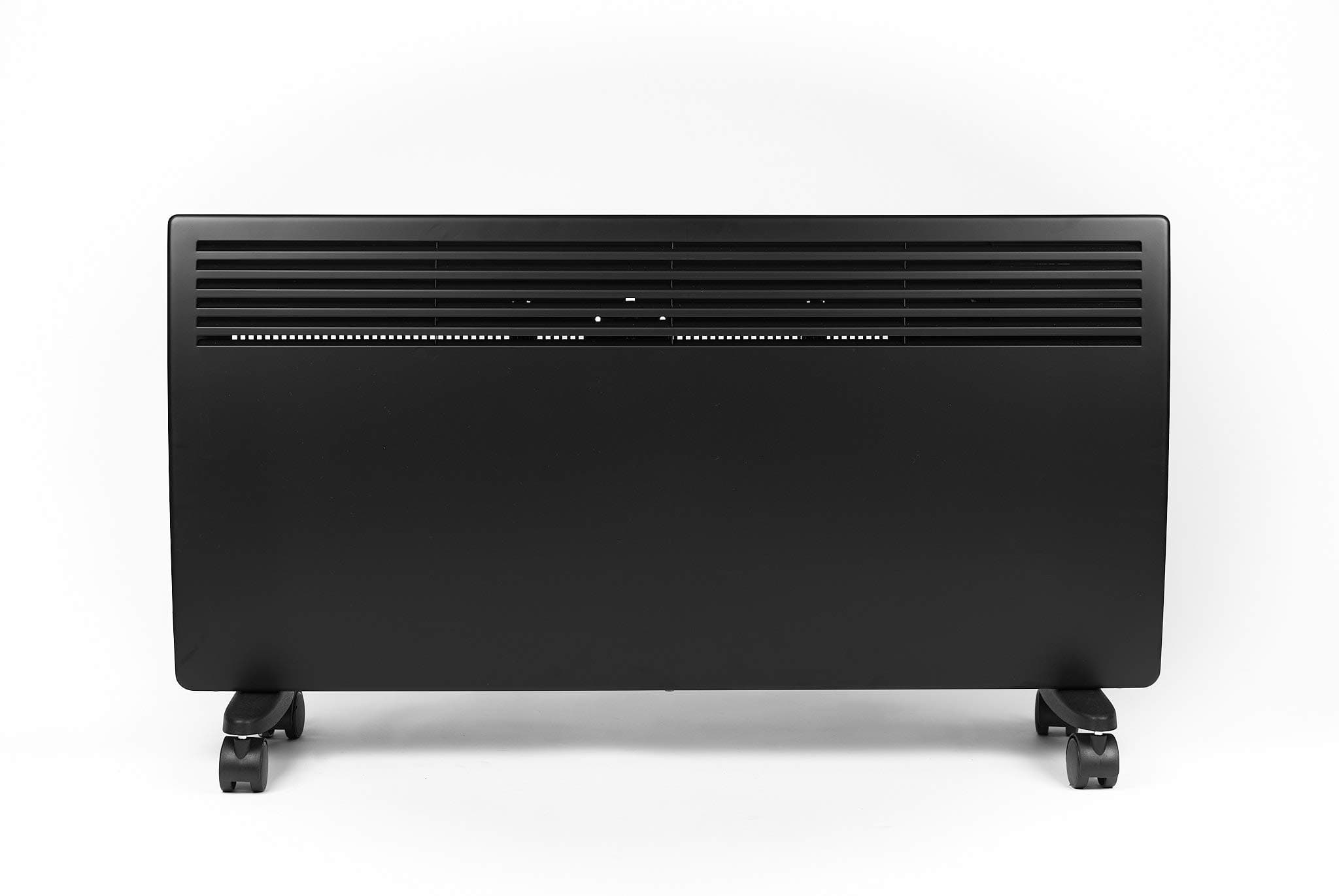 Devola Electric Panel Heater Low Energy Wall Radiator, Eco Warm Energy Efficient Convector, Free Standing or Floor Stand, Adjustable Thermostat with Programmable Timer, Lot 20, 2000W, DVM20B - Black