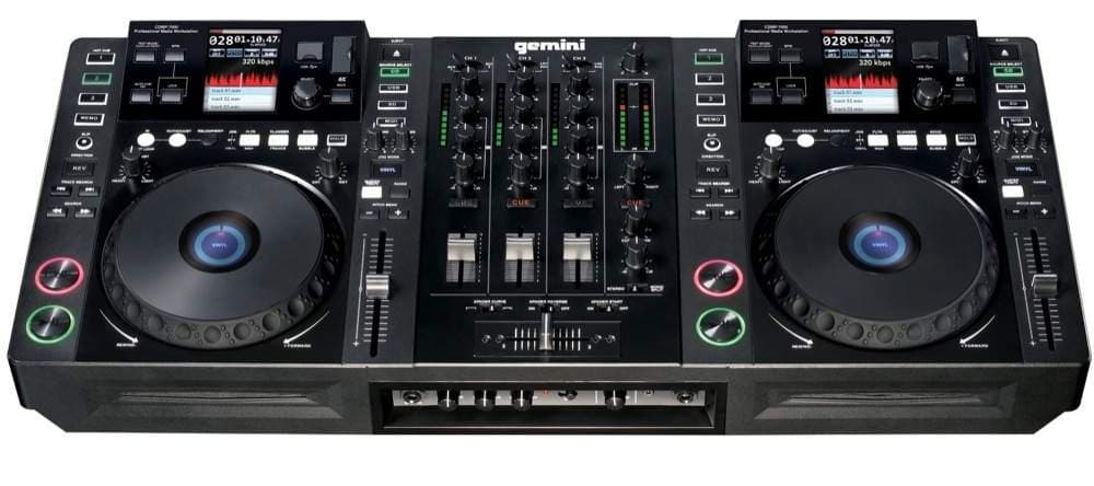 Gemini CDMP Series CDMP-7000 Professional Audio DJ LCD Color Touch Screen Media Controller with CD, SD, and USB Compatibility