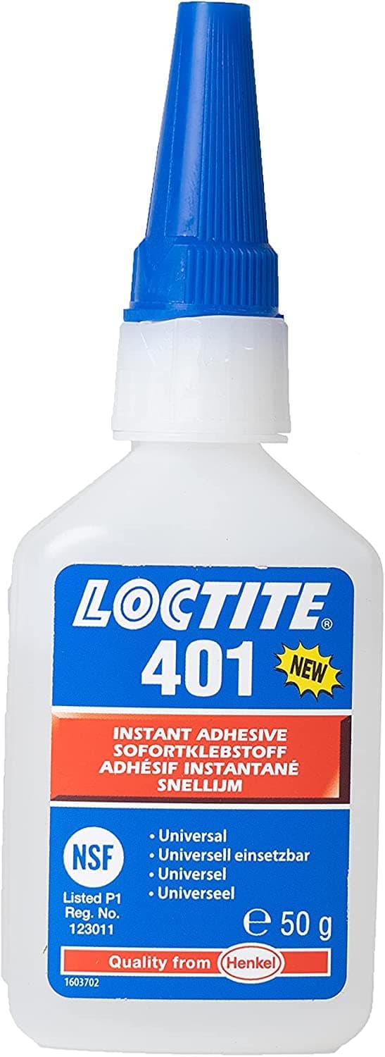 401, Universal Liquid Adhesive, High Strength Adhesive for Quick Repairs, Fast Curing Cyanoacrylate Glue Instant Adhesive for Many Materials, 50g