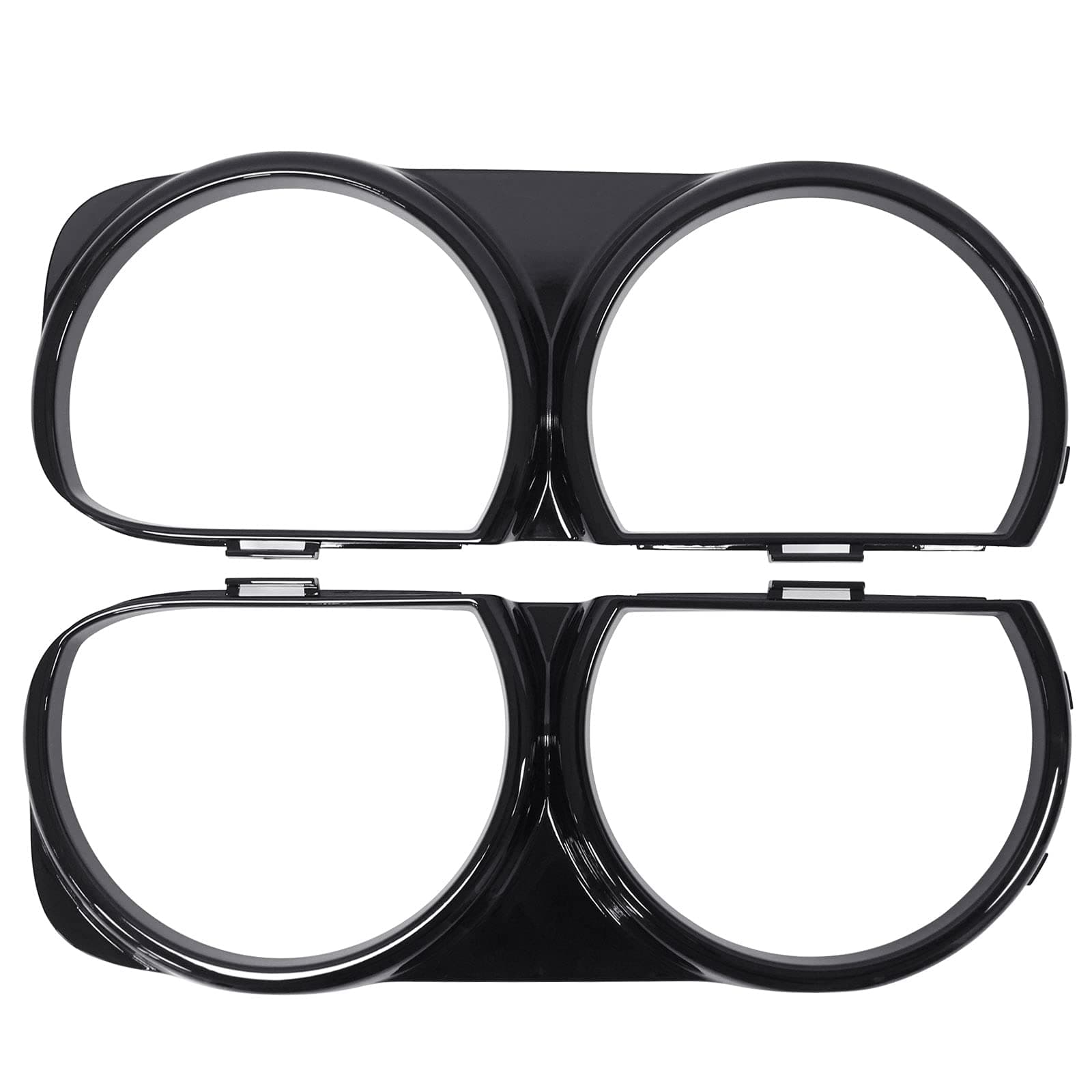 MOTOKU Headlight Bezel Covers Black for Dodge Challenger 2015-2023