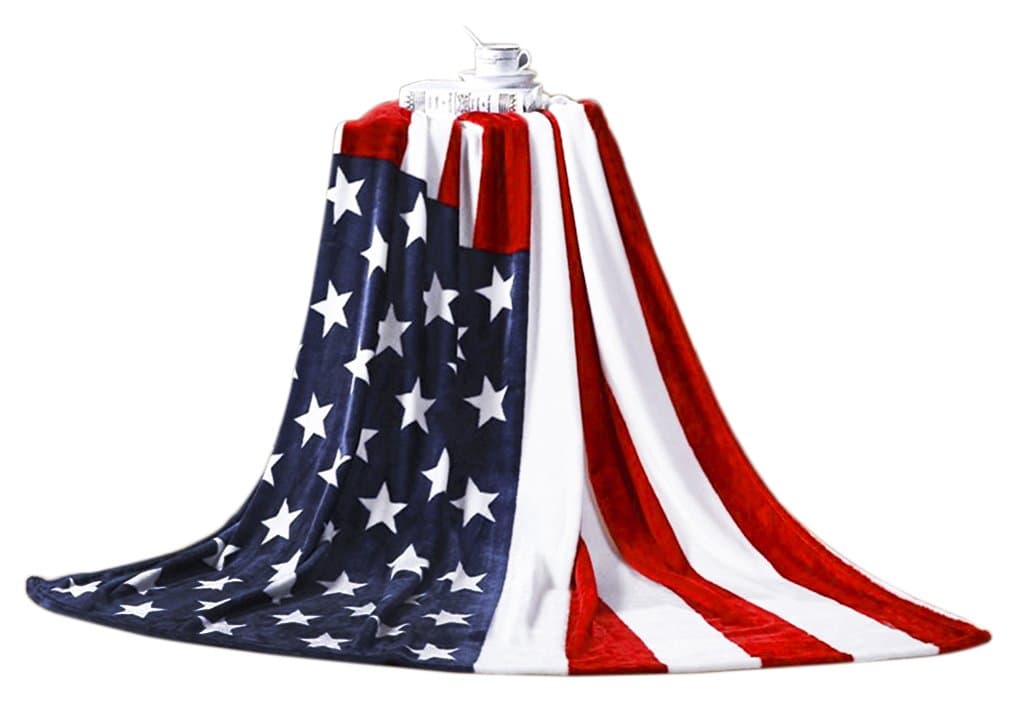 American Flag Blankets, Soft Sofa Blankets, Lightweight Bed Couch Cover, Flannel Fleece Blankets (150 * 200cm)