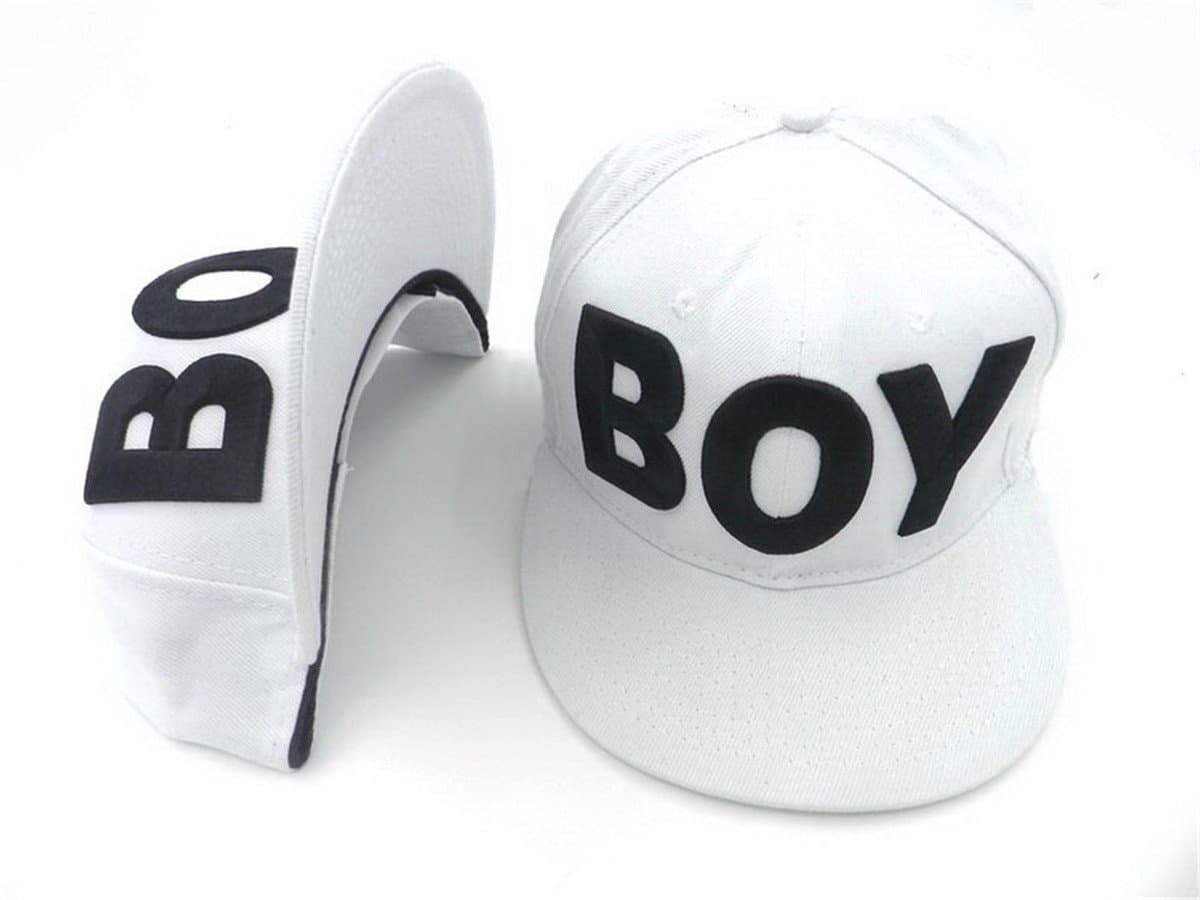 BOY London Adjustable Cap Mens Baseball Snapback Hats White One Size