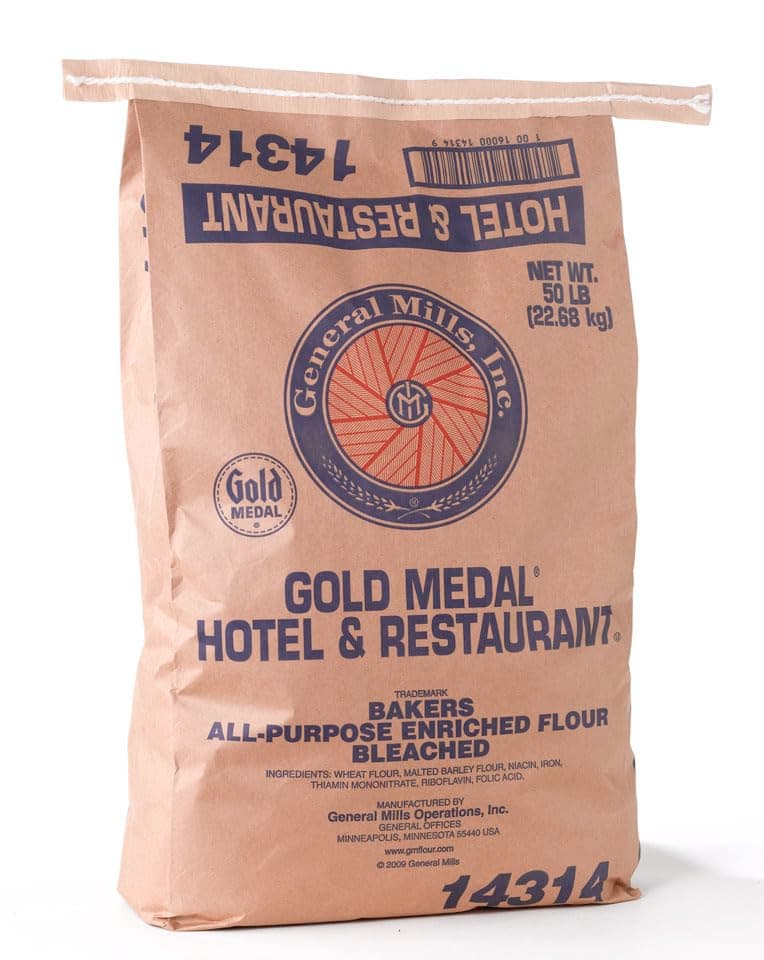 Gold Medal All Purpose Bleached Enriched Malted Hotel and Restaurant Flour, 50 Pound - 1 each.