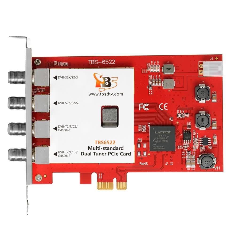 TBS 6522 Multi Standard Dual Tuner Pci-E Tv Tuner Dvb-S / Dvb-T / Dvb-C (Satellite, Terrestrial, Cable) Full Hd 1080P & Sd
