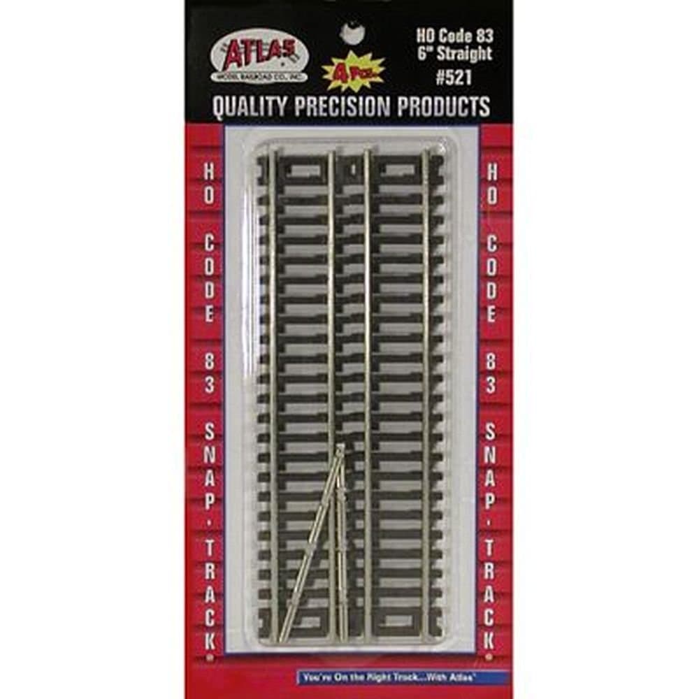 Atlas HO Scale 15cm Straight (4) Track Piece