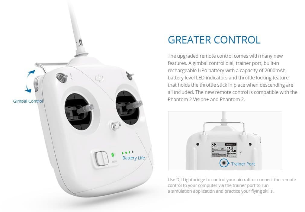 Qiyun Upgraded Radio Controller 2.4G for the Phantom 2