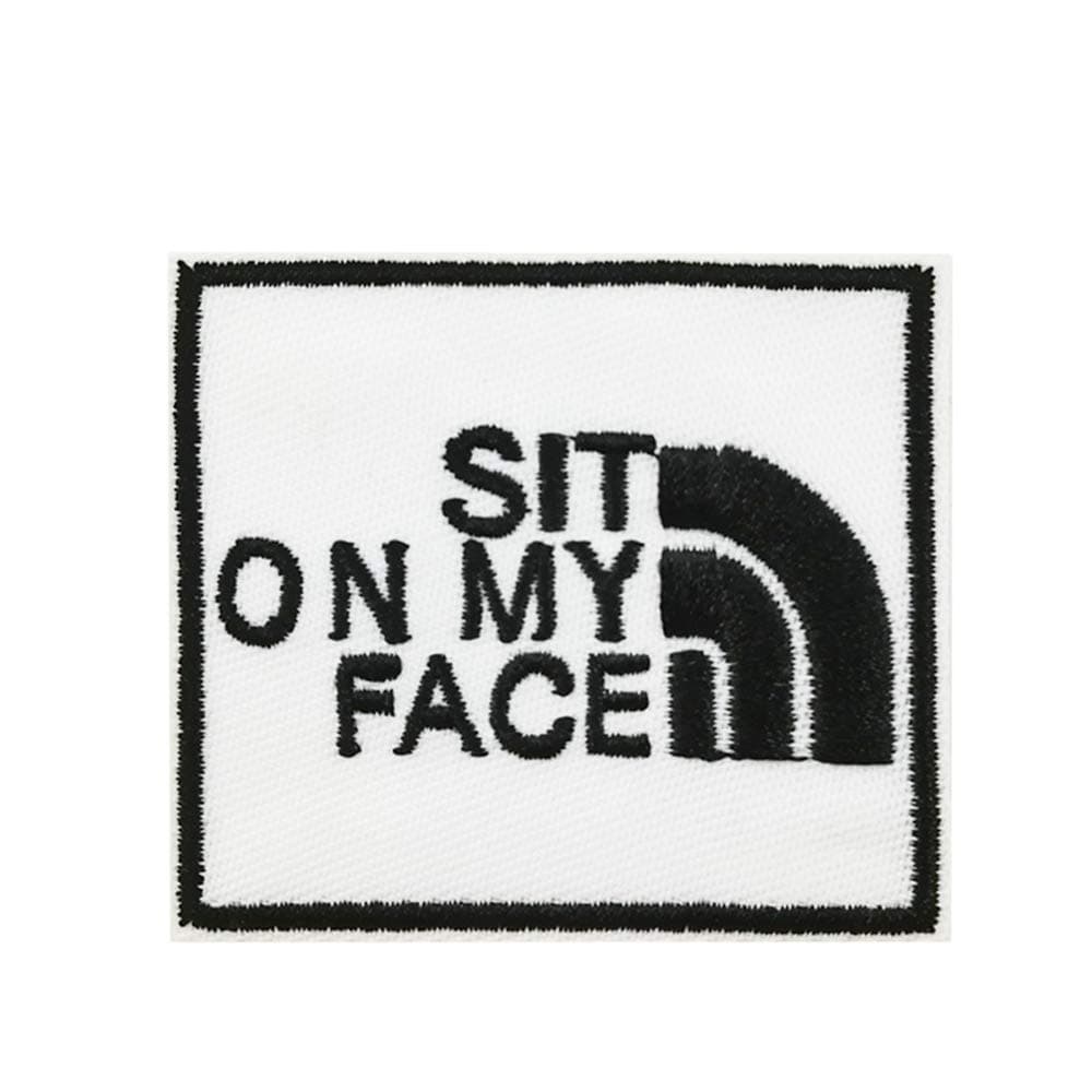 Cute-Patch Sit on My Face Embroidered Iron on Sew on Patches Fun Meme Slogan Hat Deco Badge