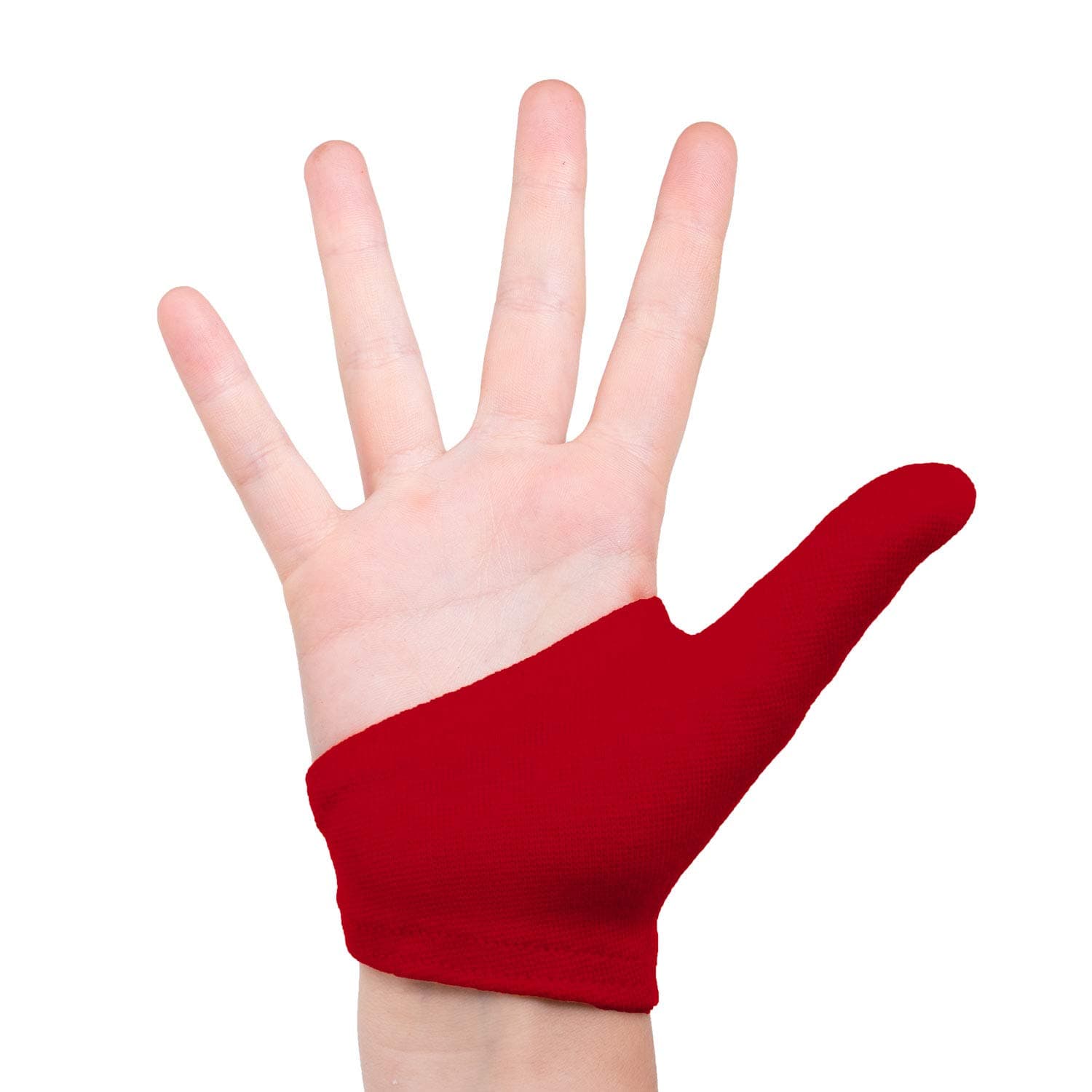 Thumb Glove | Thumb Guard | Stop Thumb Sucking | Stop Skin Picking (RED, Large (10+/Adult))