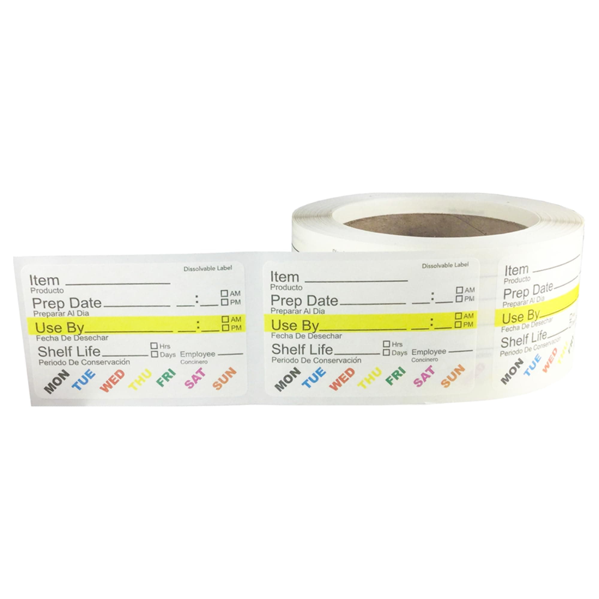 InStockLabels.com Dissolvable Food Rotation Labels, 51 x 76 mm 2 x 3 Inch Shelf Life Stickers 500 Pack