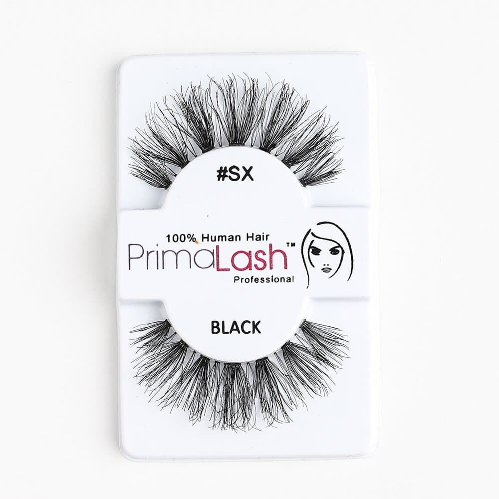 100% Human Hair False Lashes by PrimaLash Professional STYLE SX- Handmade Strip Lashes