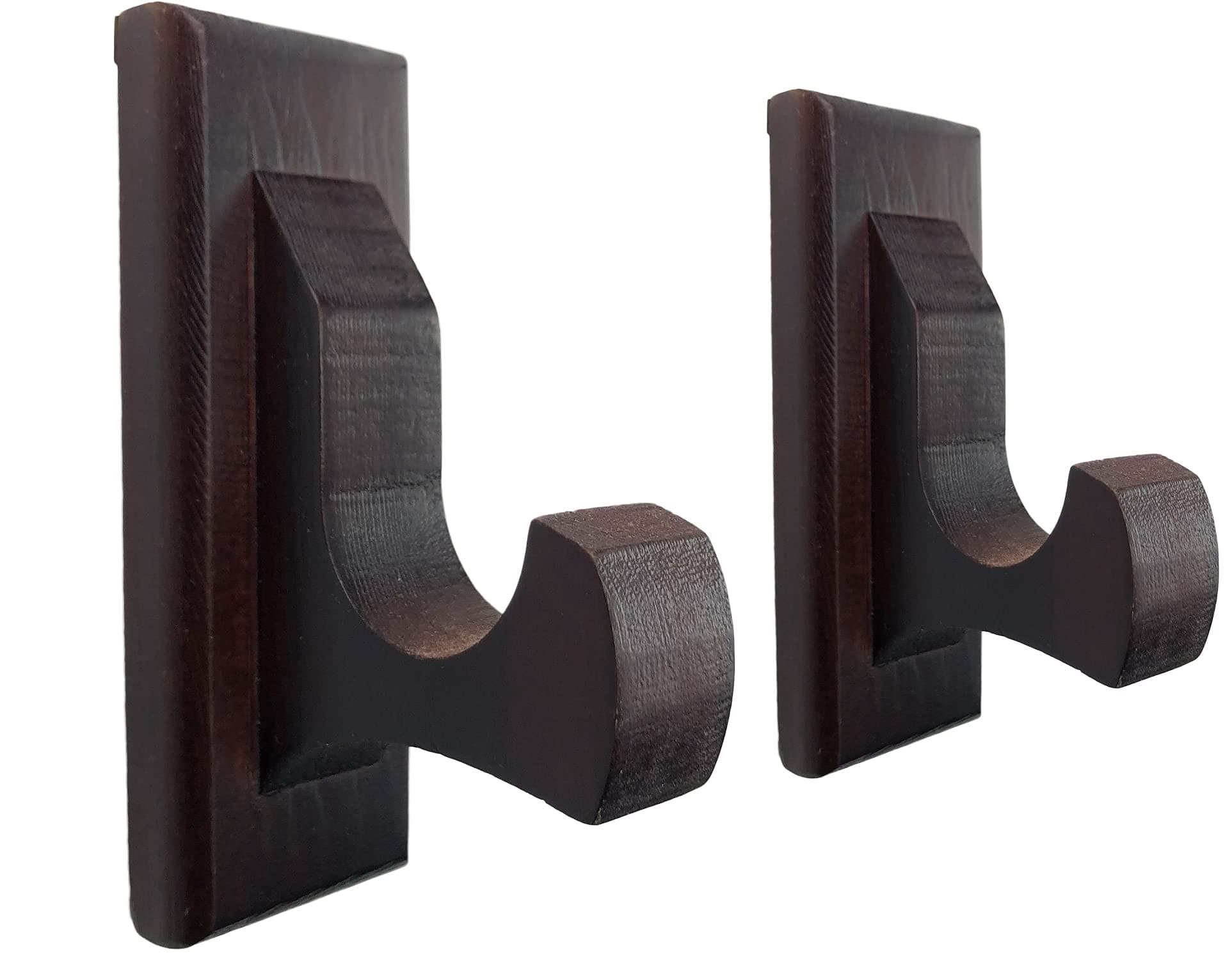 Sword Wall Mount Display Hooks - Wood Sword Holder Rack, Hanger for Martial Arts Weapons, Axe, Knife, Dagger, Lightsaber and Wizard Wand at Home or Office