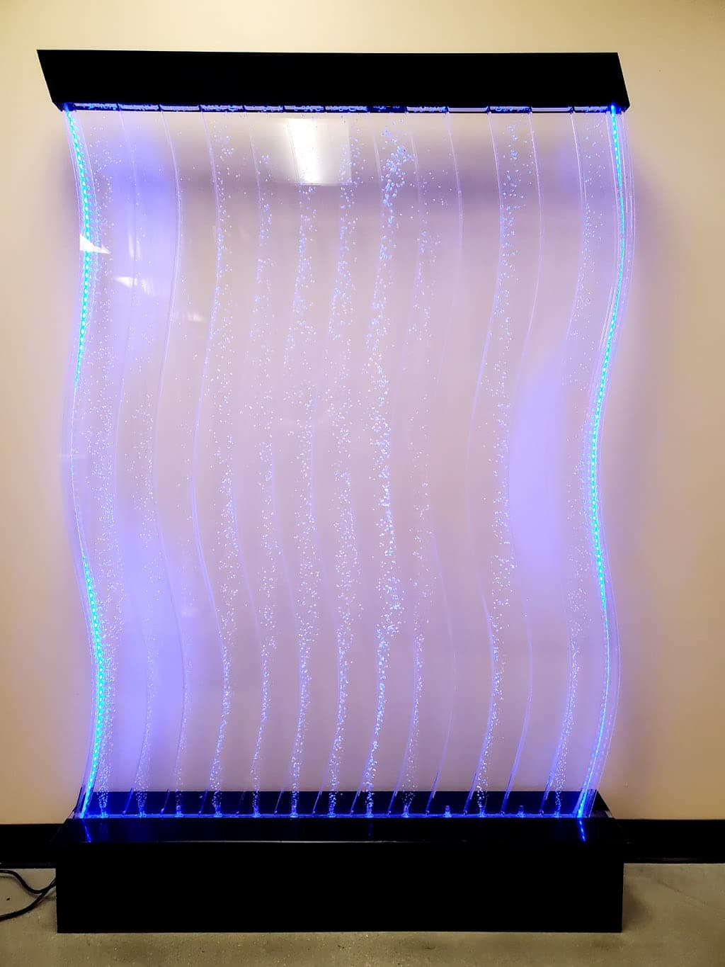 Large 47'' Wide x 71'' Tall Full Color LED Lighting Curved Bubble Wall Floor Panel Display Fountain for Commercial or Residential Use