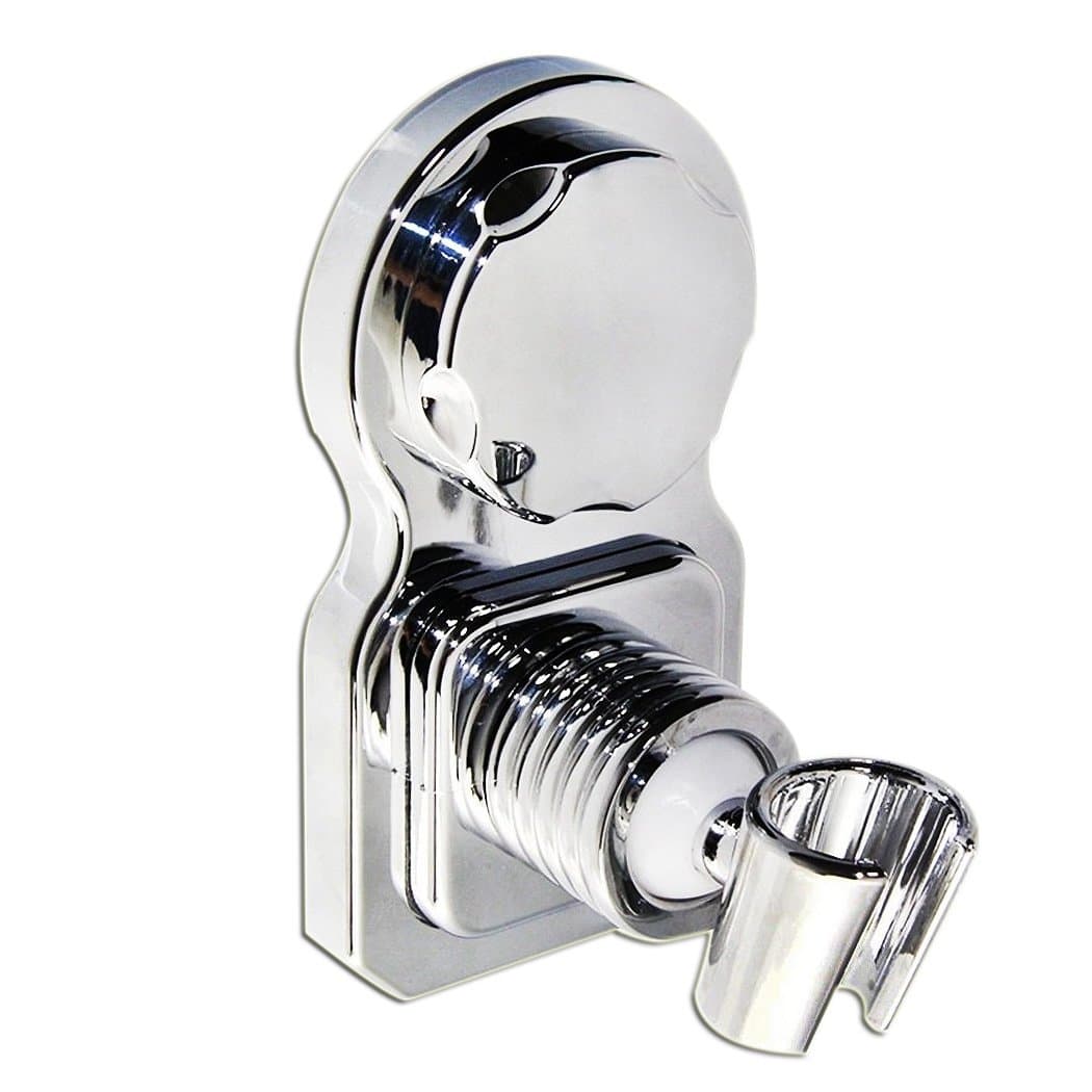 MIBOW Shower Head Holder Super Power Vacuum Suction Cup Adjustable Shower Head Bracket Heavy Duty, Reusable, Waterproof, Bathroom Hand Held Showerhead Mount Wall Holder,Bonus Adhesive Stick Disc