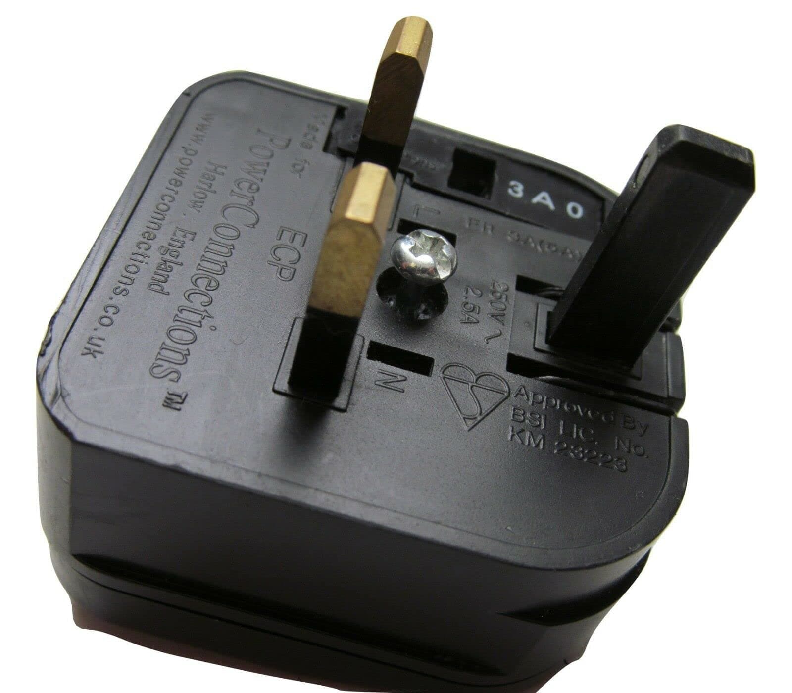 Black EU/UK (European Converter Plug) ECP Plug Adapter For GHD Hair Straighteners