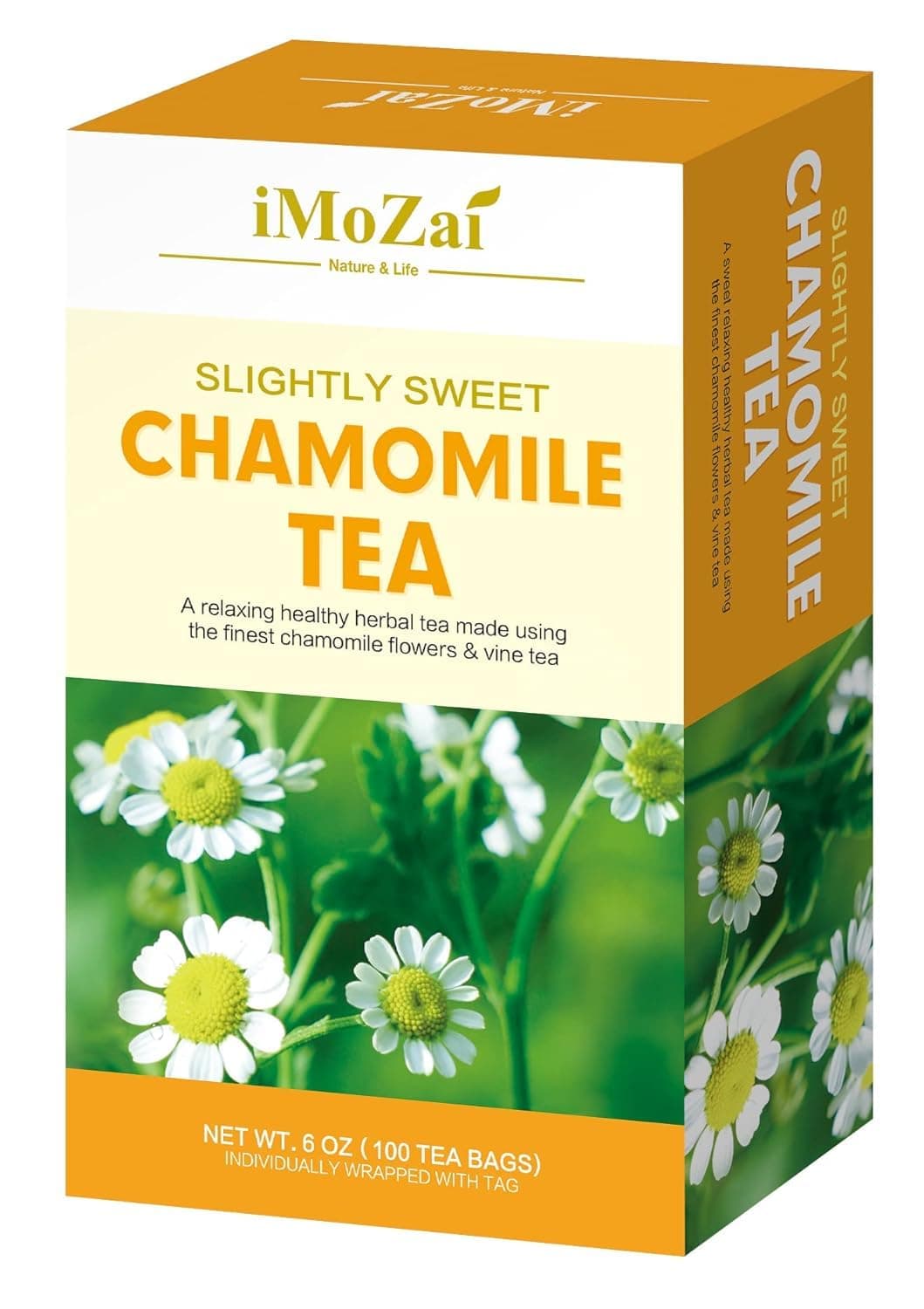 Imozai Chamomile Tea Bags 100 Count Individually Wrapped