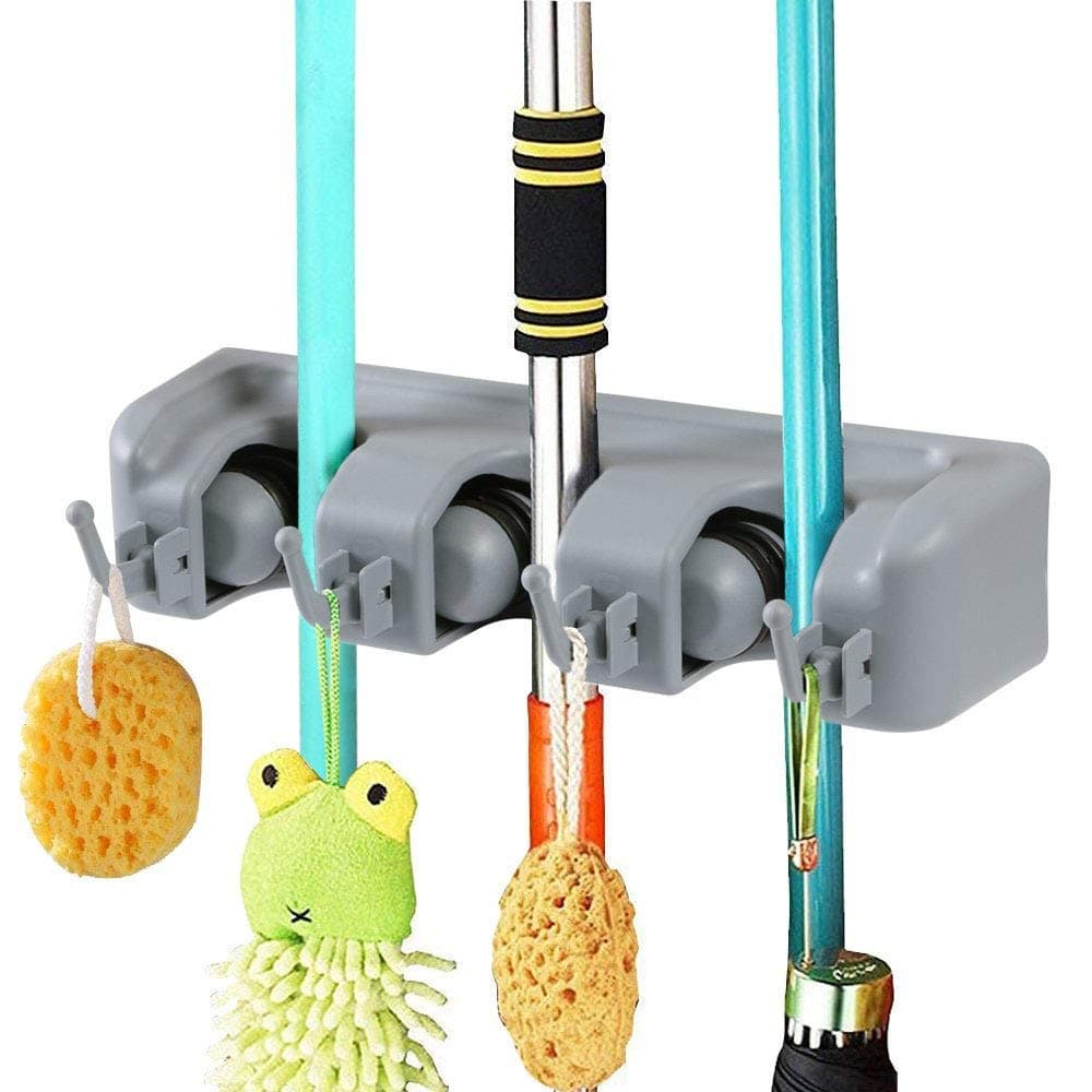 Bluecell Universal 3-Position Magic Wall holder/stand organizer for household broom/mop cleaning tool