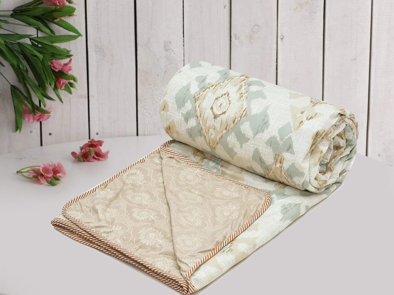 COZY FURNISH Super Soft Brushed Microfiber Cotton 3 Layer Breathable 144 TC Single Dohar Lightweight Warm Bed Dohar 57X87(Inches) 144X220(CM) Flannel Dohar Throws for Bed