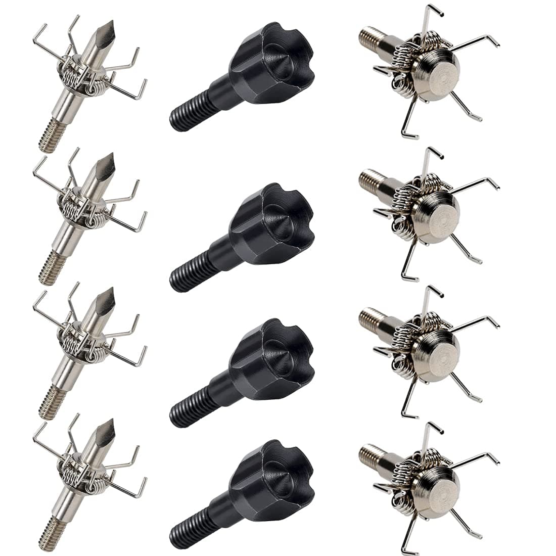 100 Grain Small Game Broadheads 12PK Judo Points with Broadhead Case Small Game Arrow Tips Screw-in Arrowheads