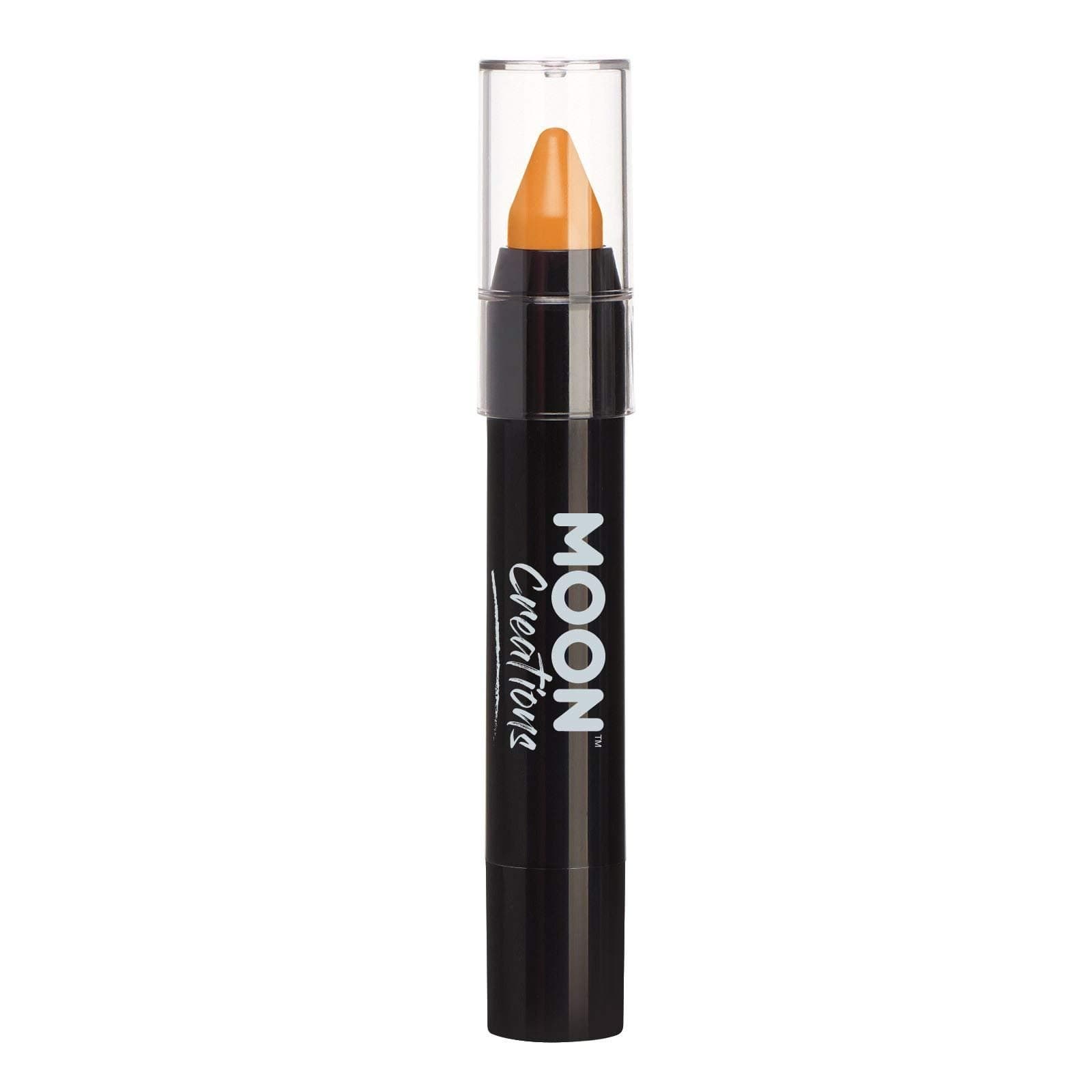 Moon Creations Face Paint Stick Body Crayons | Orange | 3.2g | Sweat Proof & Water-Resistant Face Paint | Cruelty Free, Made in UK | Fancy Dress, Festivals, Halloween