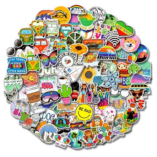 100 PCS Stickers Pack (50-500Pcs/Pack), Colorful Waterproof Stickers for Flask, Laptop, Phone, Water Bottle, Cute Aesthetic Vinyl Stickers for Teens, Girls