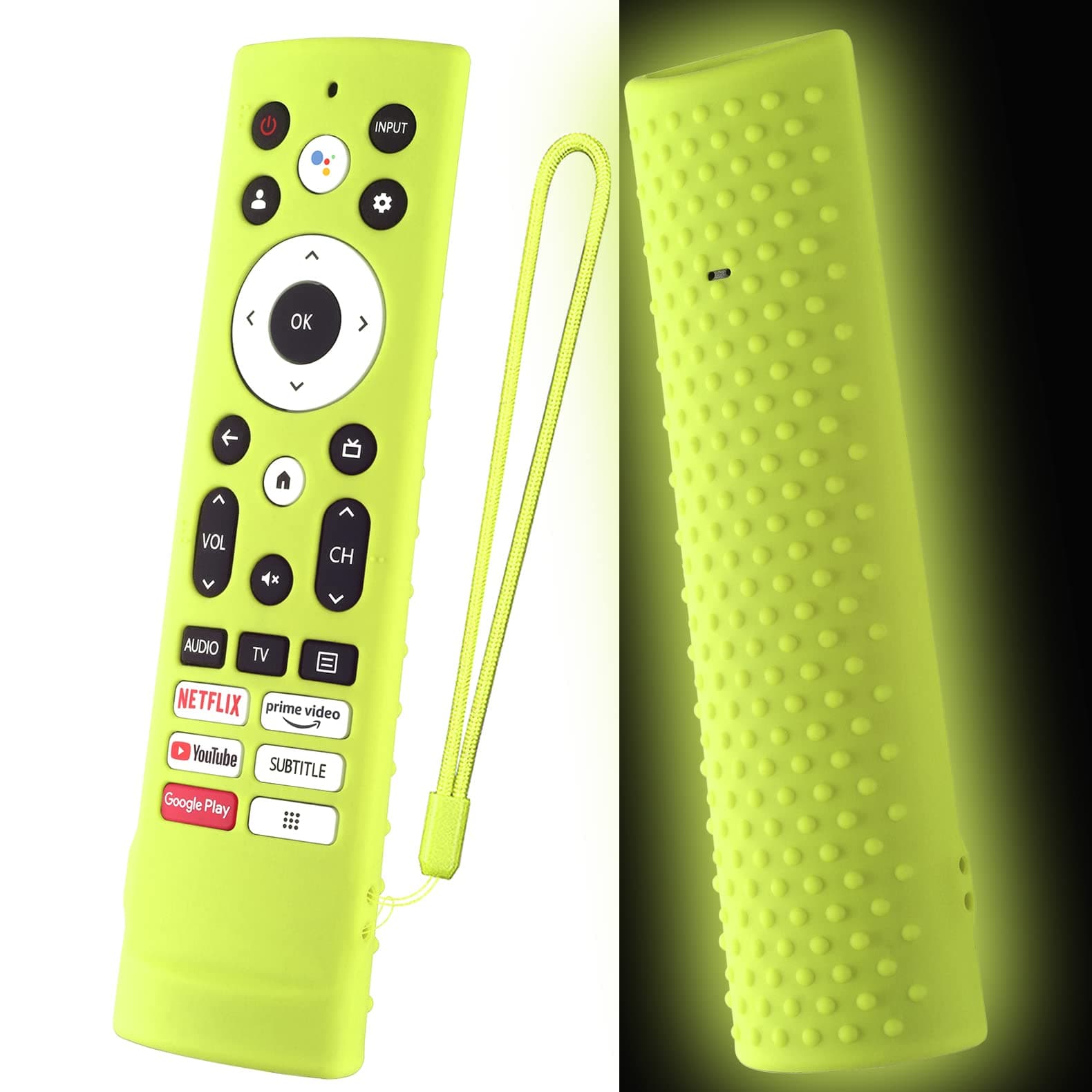 Silicone Case for Hisense Voice Remote ERF3A90 Fit for Hisense U7G U9G U8 Series 4K ULED Remote Silicone Cover(Glow Green)