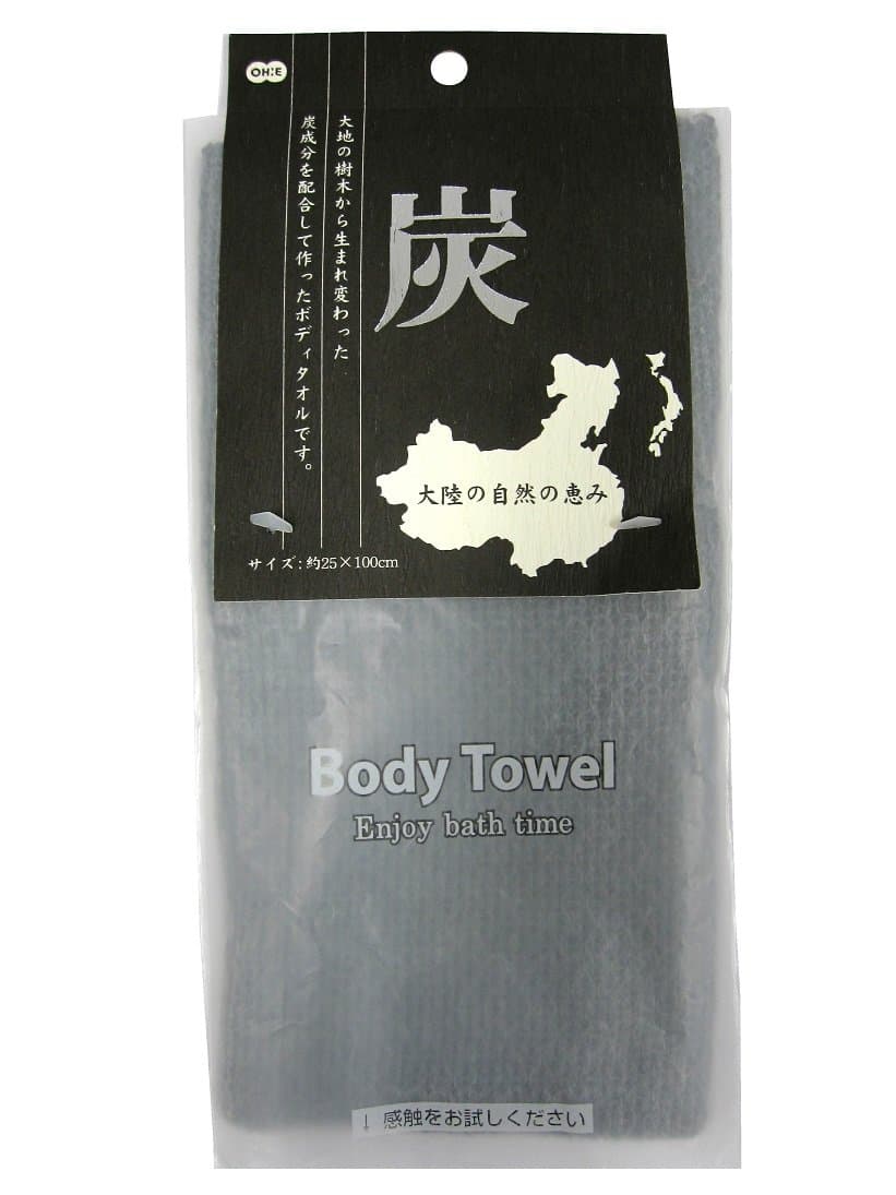 OHE Cn Natural Material Body Towel Charcoal