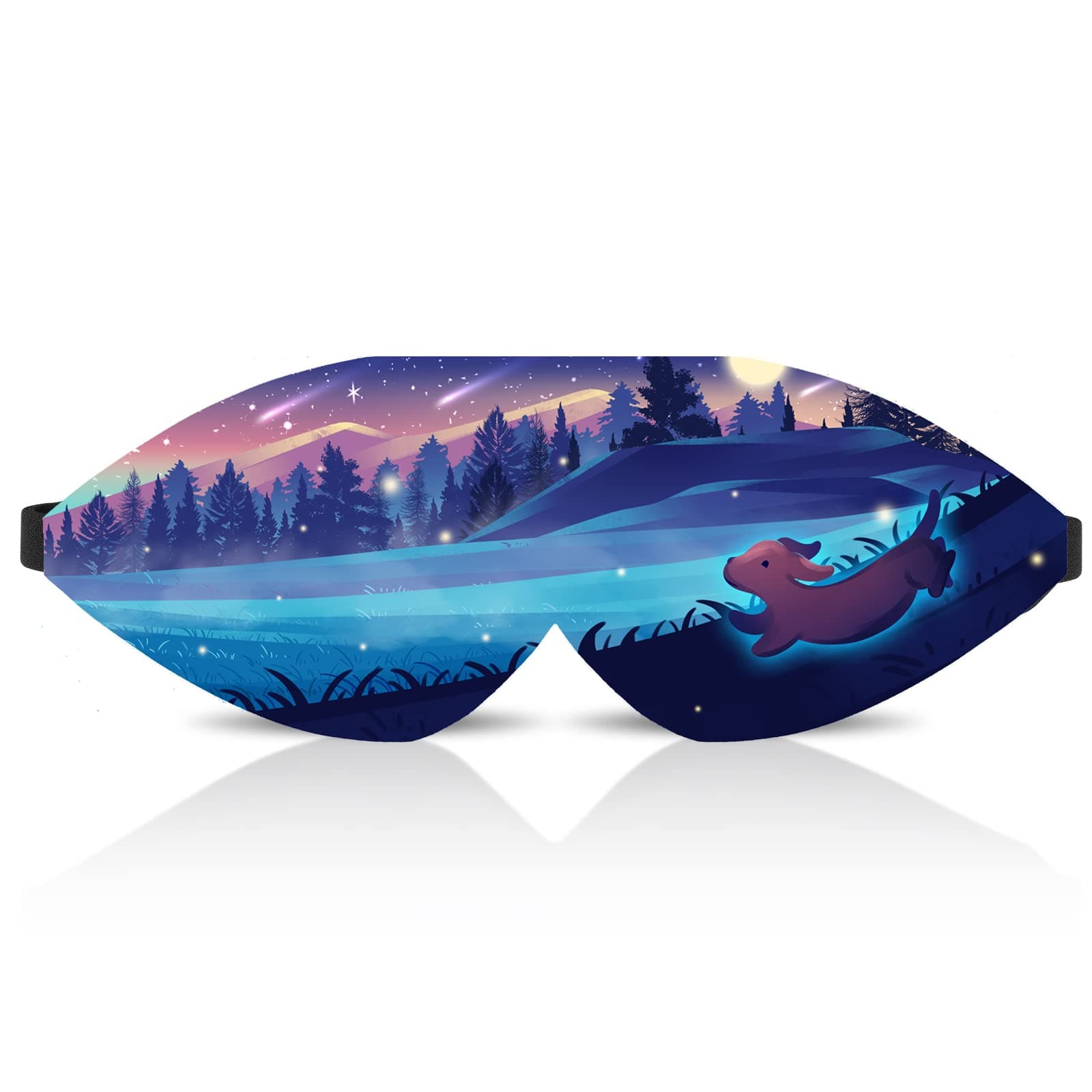 ALASKA BEAR - Natural Silk Sleep Masks & Blindfold, Super-Smooth Eye mask for Sleeping (Snowflake Reindeer)