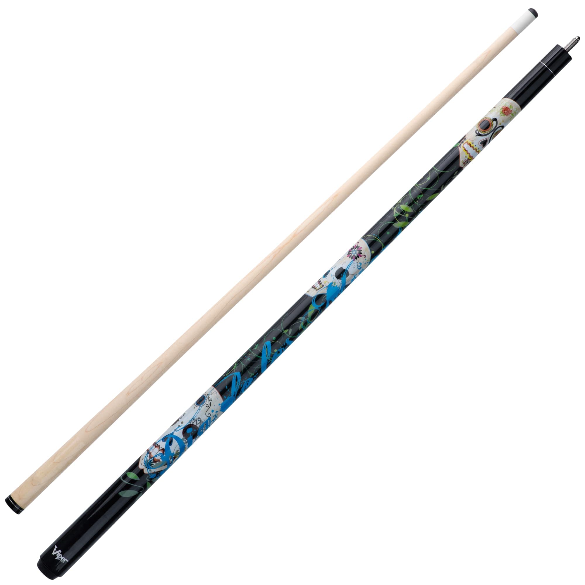Viper Underground 58" 2-Piece Billiard/Pool Cue, Dia De Los Muertos