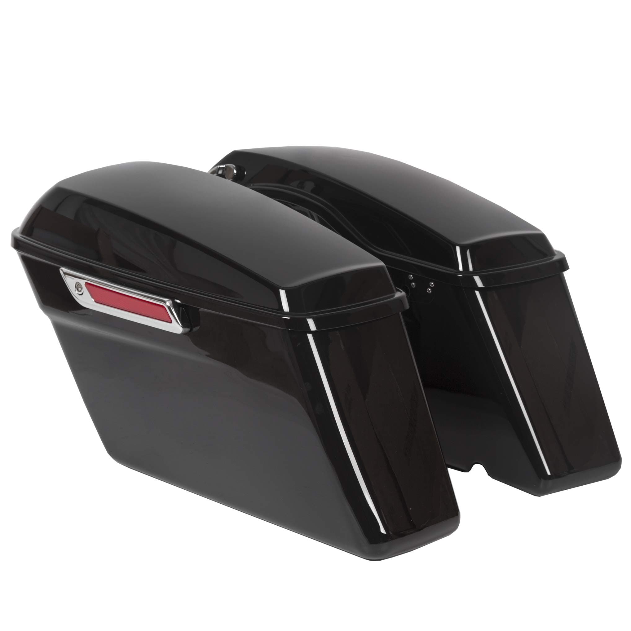 Hard Saddle Bags Trunk W/Lid & Latch Key Compatible With 1993-2013 Harley Touring Models FLT, FLHT, FLHTCU, FLHRC, Road King, Road Glide, Street Glide, Electra Glide, Ultra-Classic
