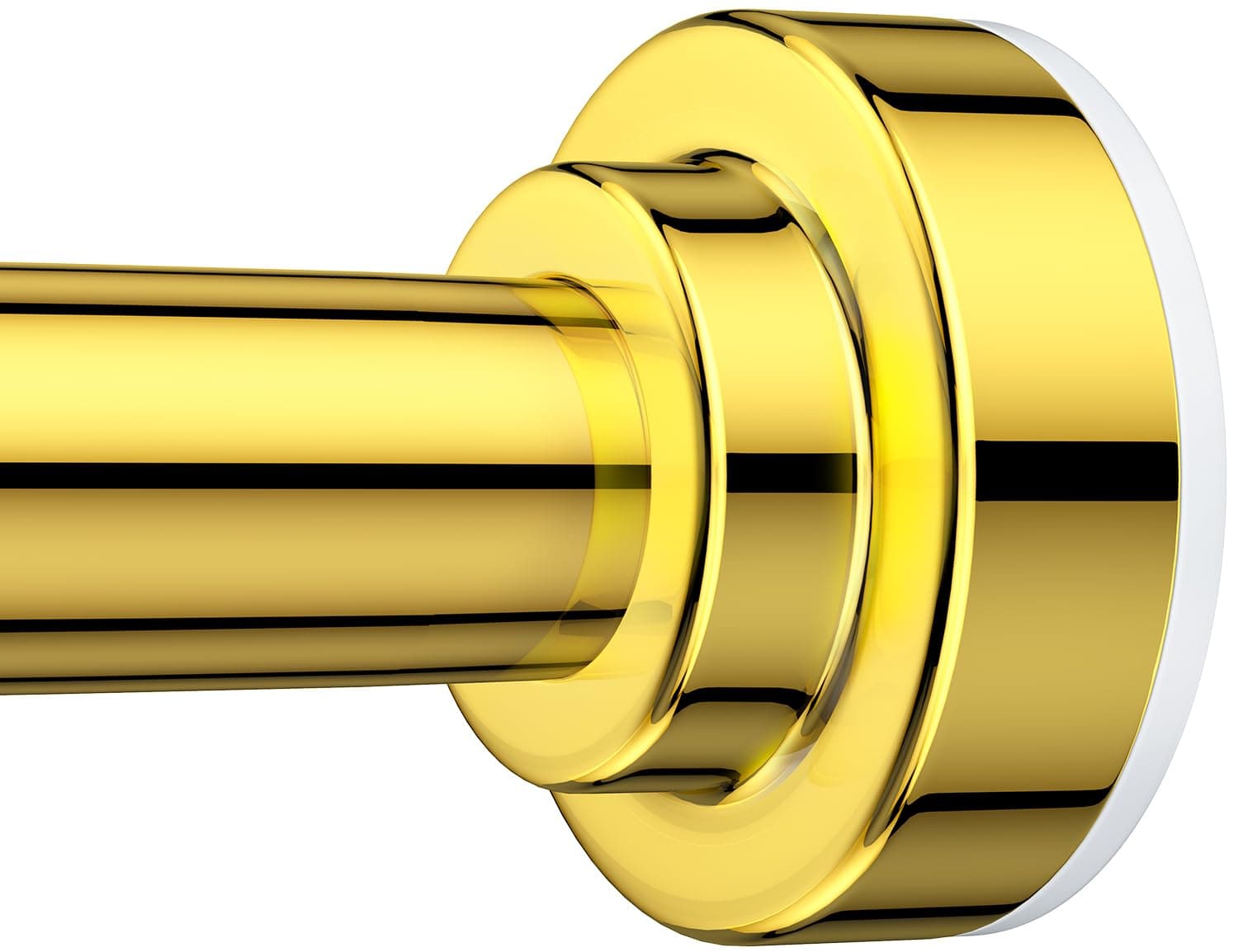 TEECK Shower Curtain Rod, 27-76 inch Adjustable Spring Tension Curtain Rod, Never Rust Anti-Slip Shower Curtain Rod for Bathroom, No Drilling, Never Collapse, Easy to Use, Gold