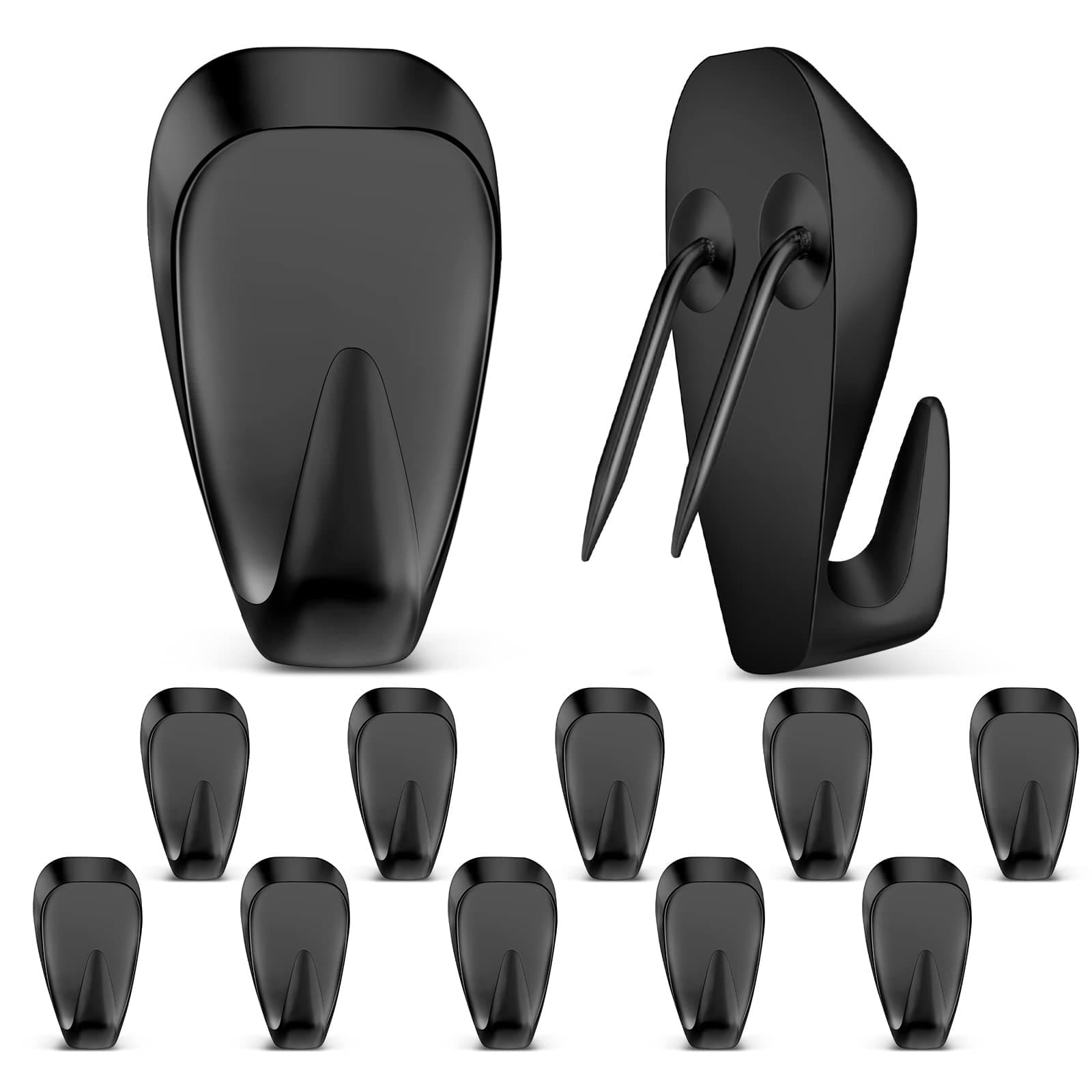 Cubicle Hooks Fabric Panel Wall Hooks Cubicle Clips Picture Hangers for 40 Lbs Office Home Kitchen Room Board Hanging Supplies(Black,10 Pieces)