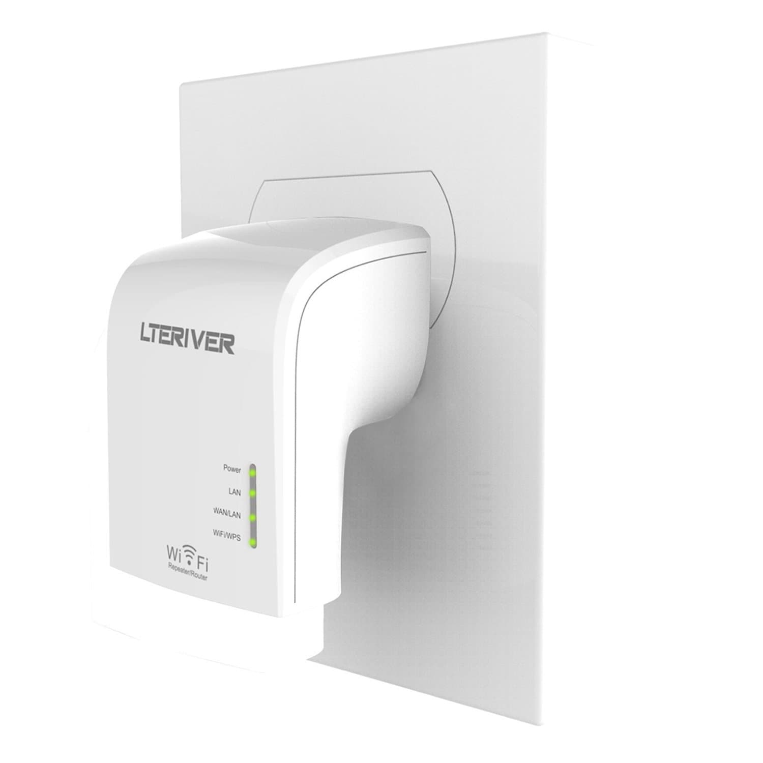 LTERIVER WiFi Range Extender WiFi Repeater 802.11 AC 750 Mbps Dual Band Concurrent Mini Wireless Router WiFi Repeater WiFi Range Extender Wireless Signal Booster Wireless Signal Amplifier(E750A)