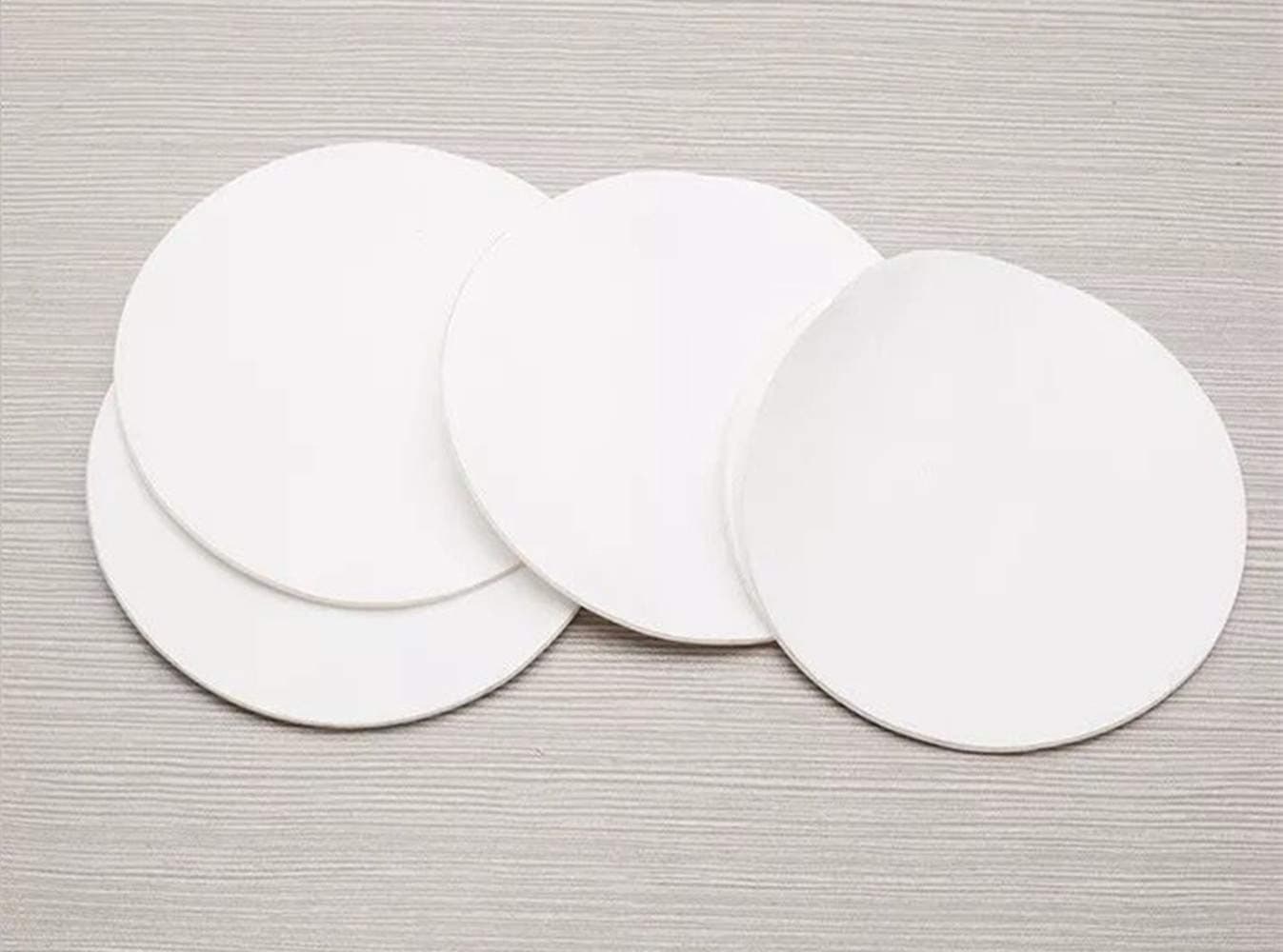 OYEAA 4 Mounting Tabs Round Adhesive Pads 2.75 Inches Diameter Double Sided Circle Tape Sticky Suction Tab Perfect for Wall Pictures Dashboard Toys, Windshield, GPS, Tiles, Walls