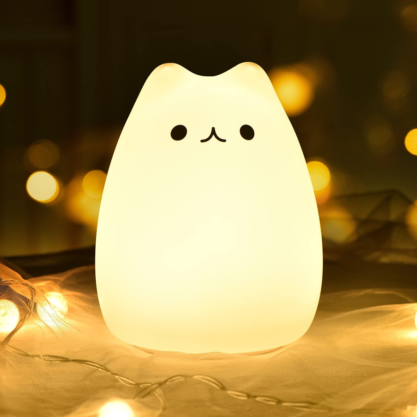GoLine Night Light for Kids, Cute Kitty Baby Night Light for Breastfeeding Diaper Changing, Birthday Gifts for 3-12 Year Old Girls/Boys.