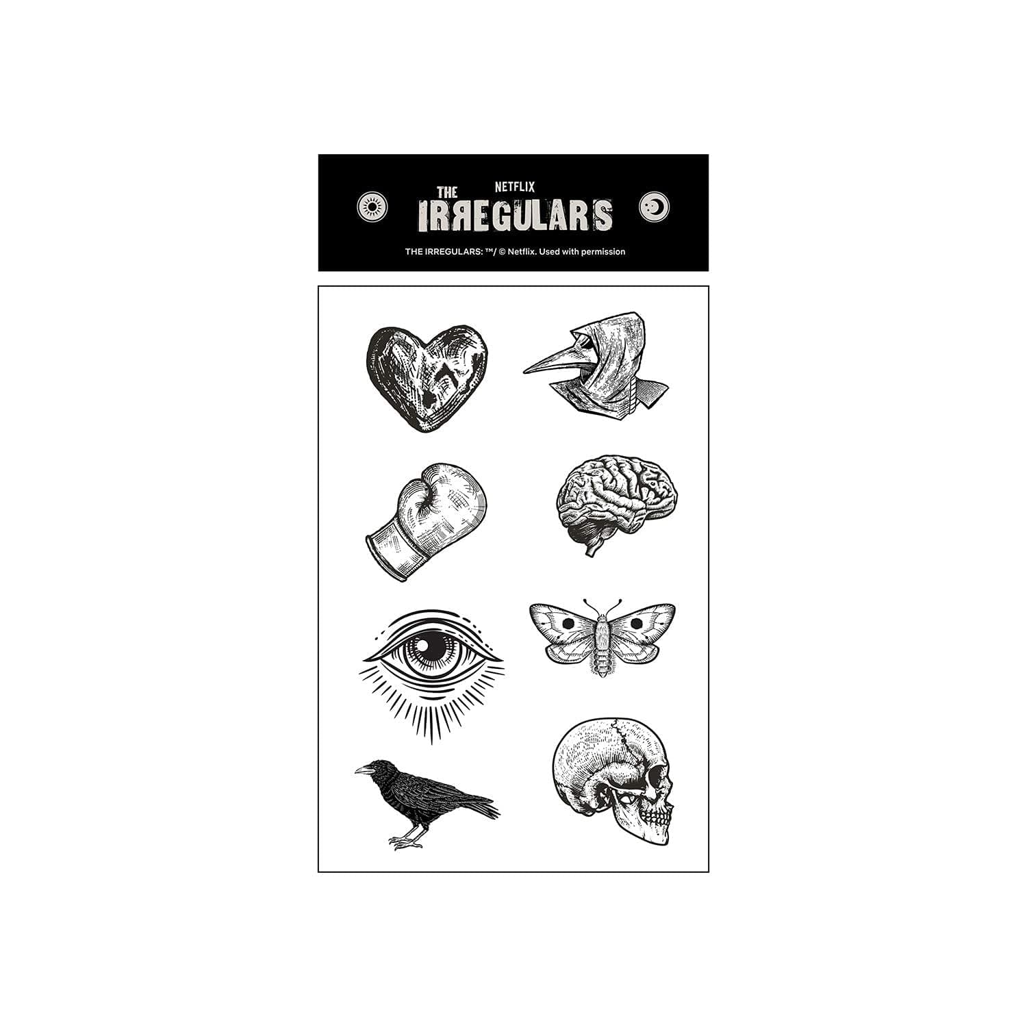 The Irregulars - Monsters Make Monsters Temporary Tattoo Pack by Netflix | Official Netflix Series | Sherlock Holmes, Dr. Watson
