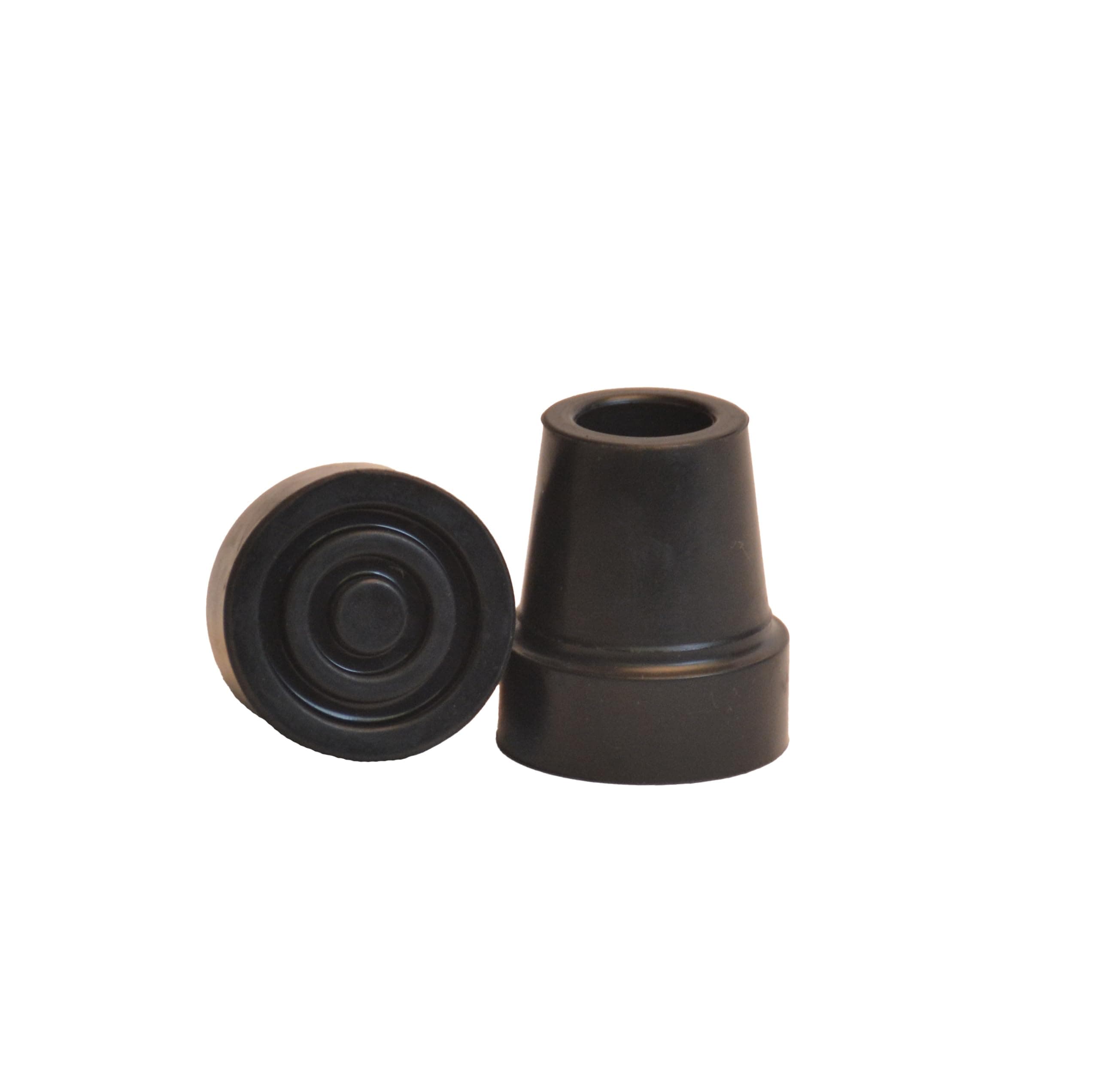 Harvy Canes Nev-a-Slip 1/2" Standard Replacement Cane Tip- Black (4 Pack)