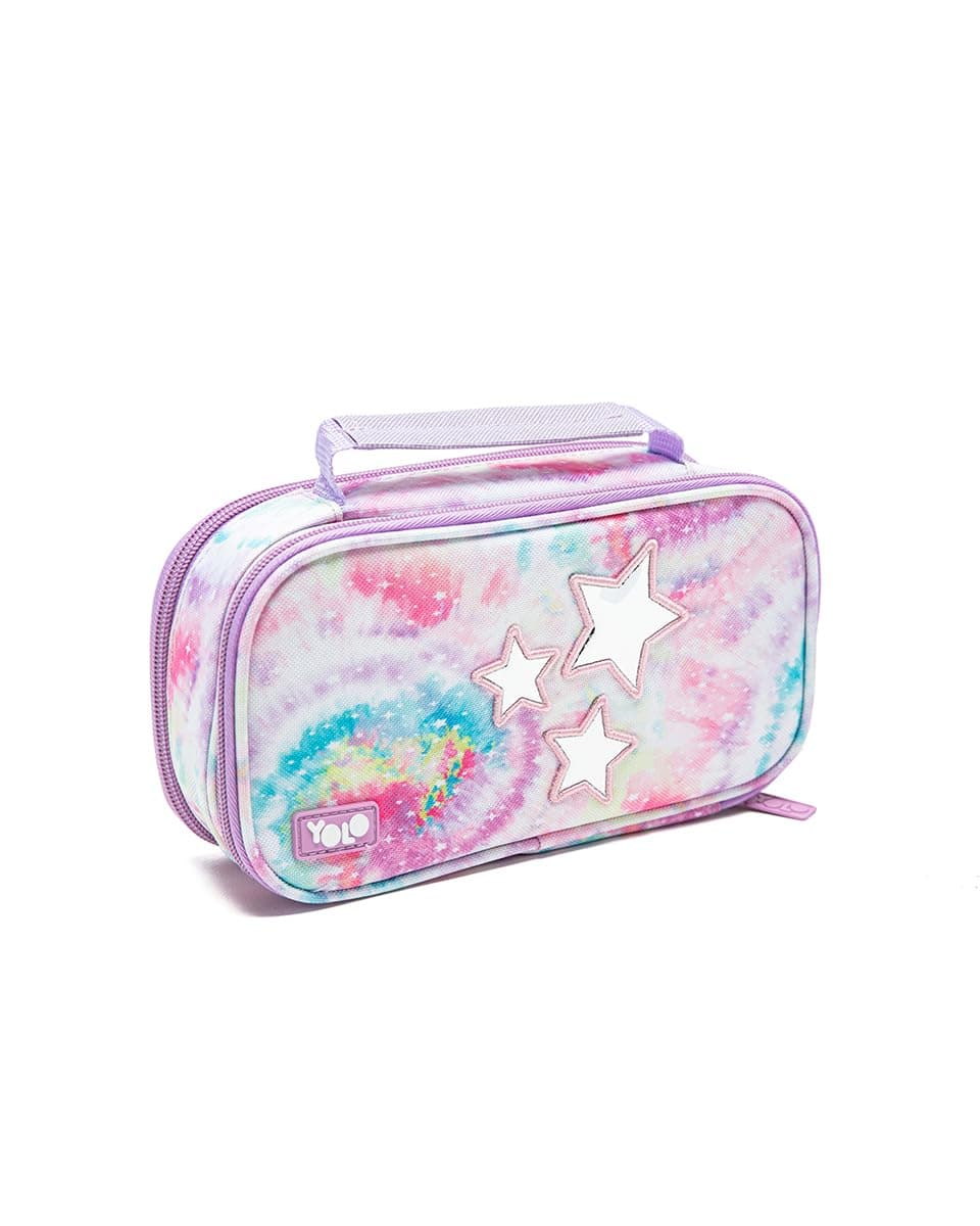 Yolo Tie Dye Stars Suitcase Pencil Case