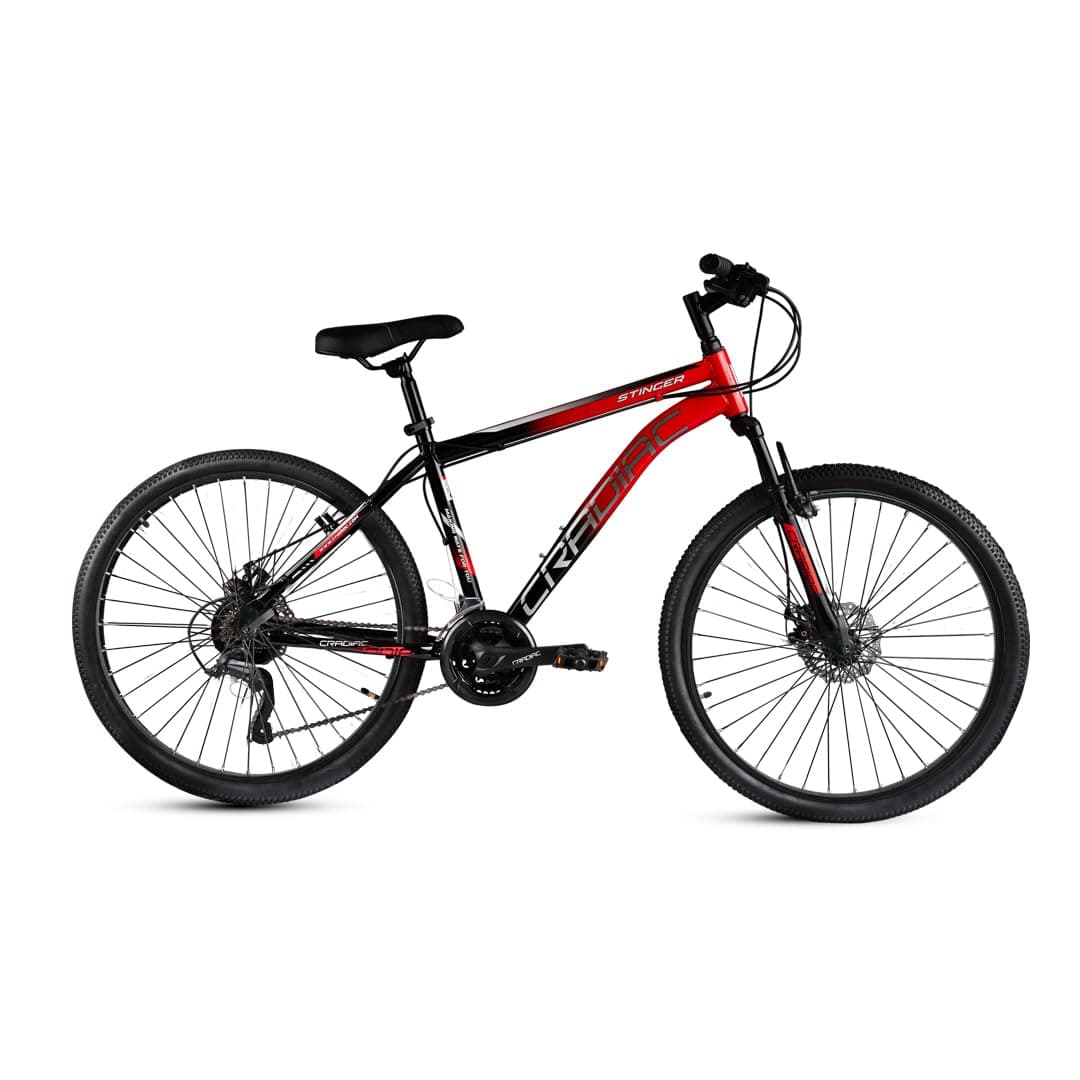 Stinger X7-21 Speed Cycle for Men with Dual Disc Brakes & Front Suspension Fork,Mountain Bike,29 T Bicycle for Adults with Hitensile Steel Frame,Ideal for 12+ Years Unisex,18.5 Inch