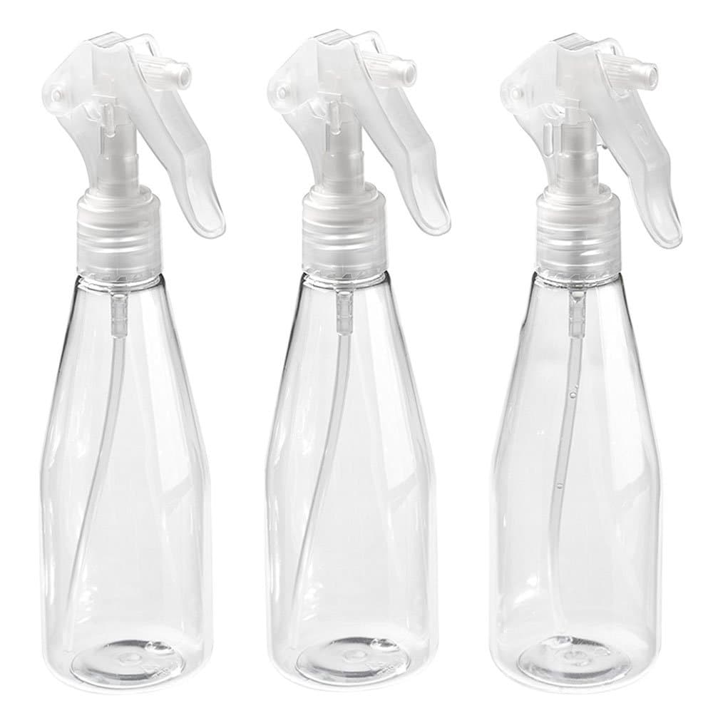 zison 3 PCS 200ml Fine Empty Mist Spray Bottle,Portable Manually Garden Plants Hand Trigger Water Sprayers Plastic Spray Bottle,Plastic Trigger Spray Bottle for Flowers and Cleaning Garden
