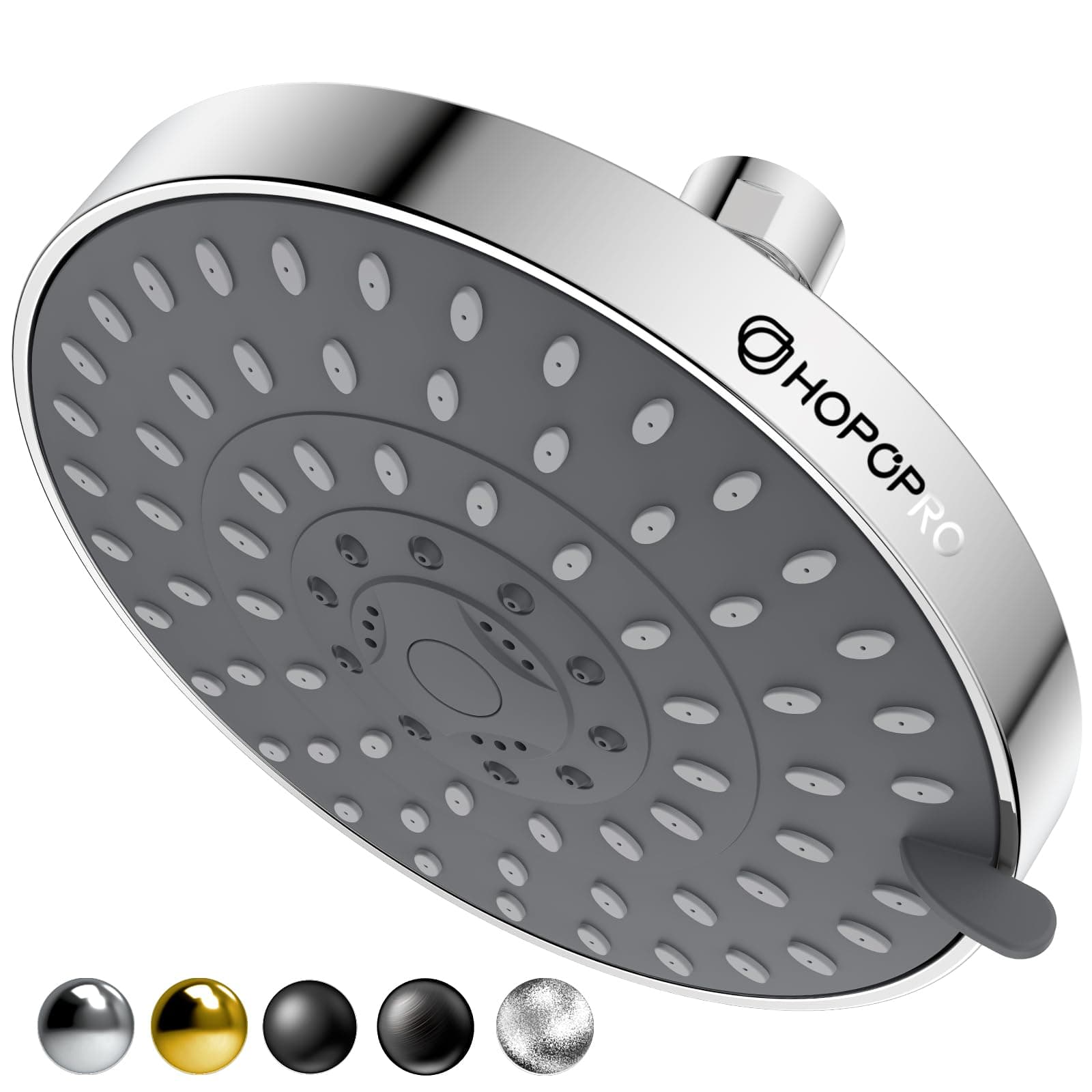 5-Mode High Pressure Shower Head - The Washington Post, NBC News, Today TV Show Recommended - High Flow Fixed Showerheads (6 Inch Chrome)