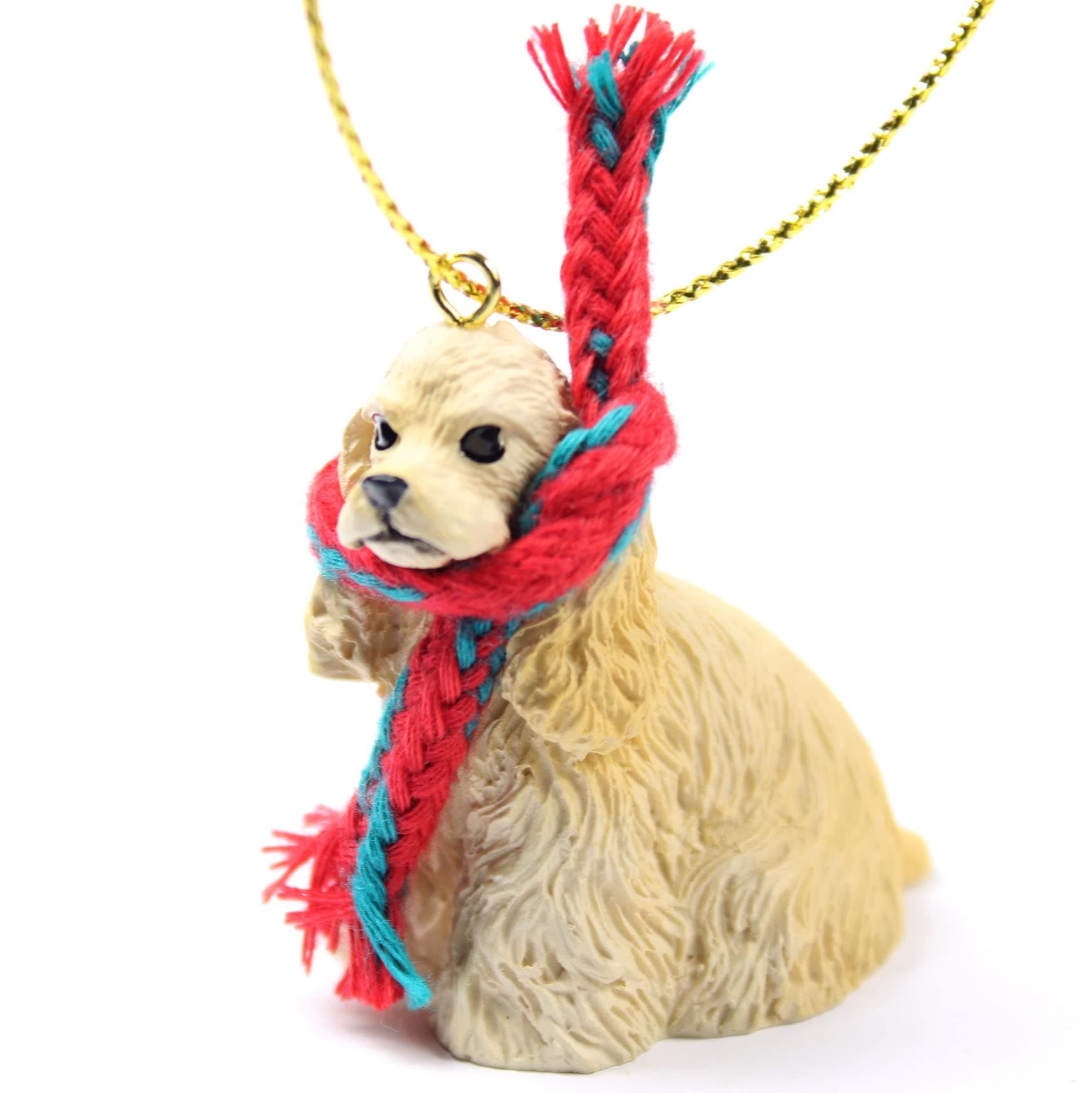 Cocker Spaniel Tiny Miniature One Christmas Ornament - Delightful! (Blonde)