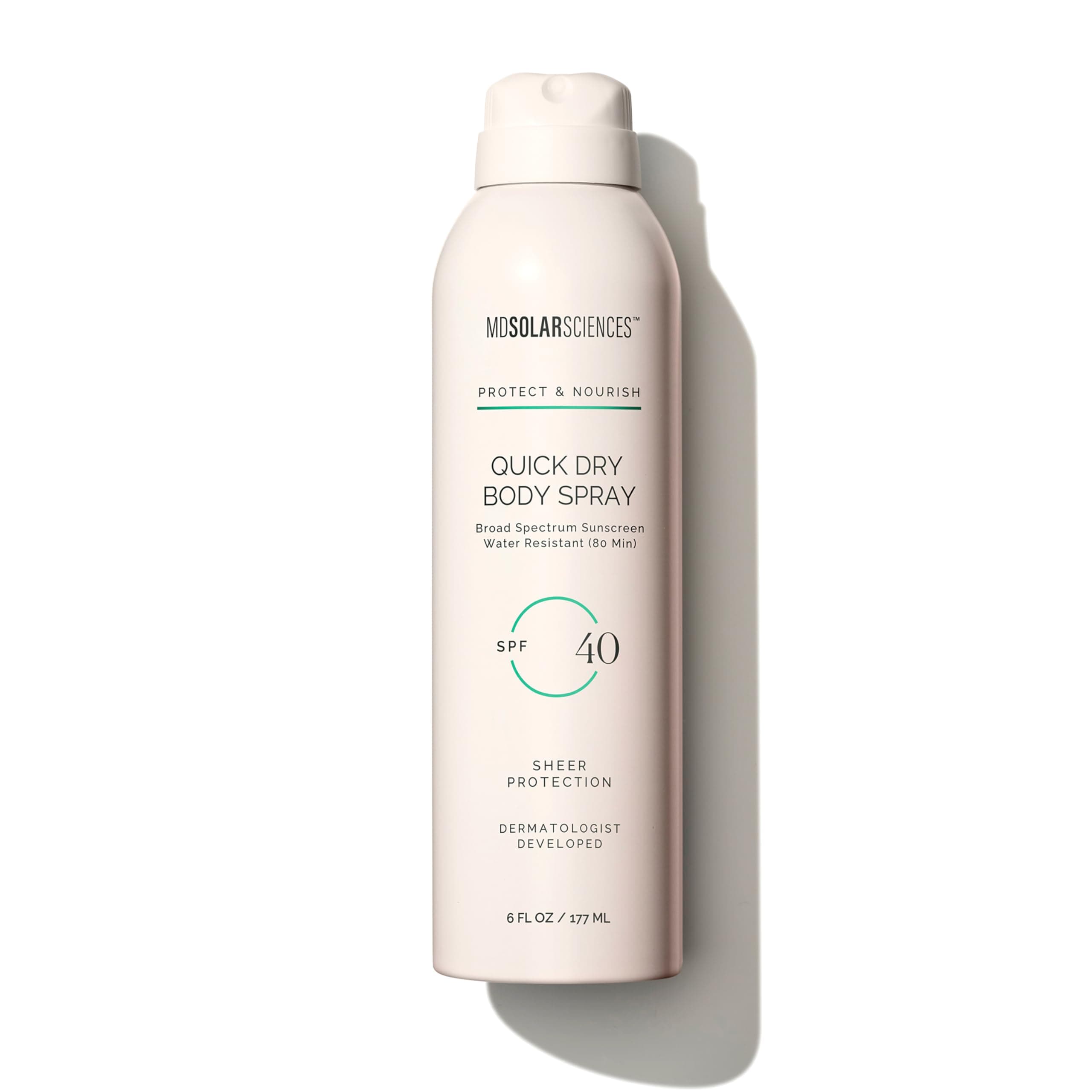 'MDSolarSciences Quick Dry Body Spray SPF 40, Non-Greasy, Fast-Drying Sunscreen Spray Provides 80 Minutes of Water-Resistant Broad Spectrum Sun Protection, 6 Fl Oz
