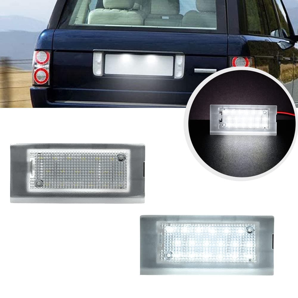 2pcs Car LED License Number Plate Light Replacement Lamp For R.ange R.over 2003 2004 2005 2006 2007 2008 2009 2010 2011 2012