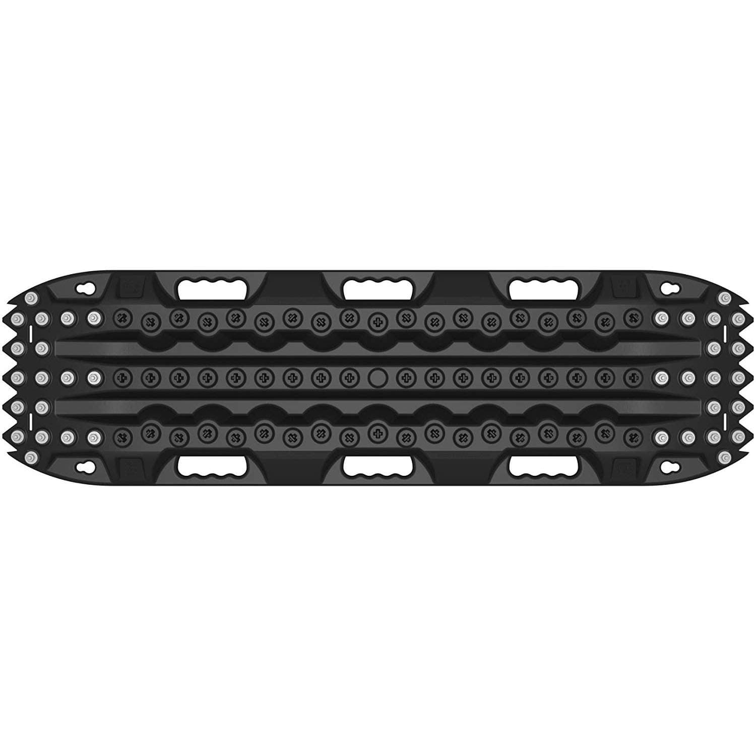 Self Recovery Track System for Snow, Sand, Mud and Silt - with Metal Studs - Black - 1 Pair (Total of 2)