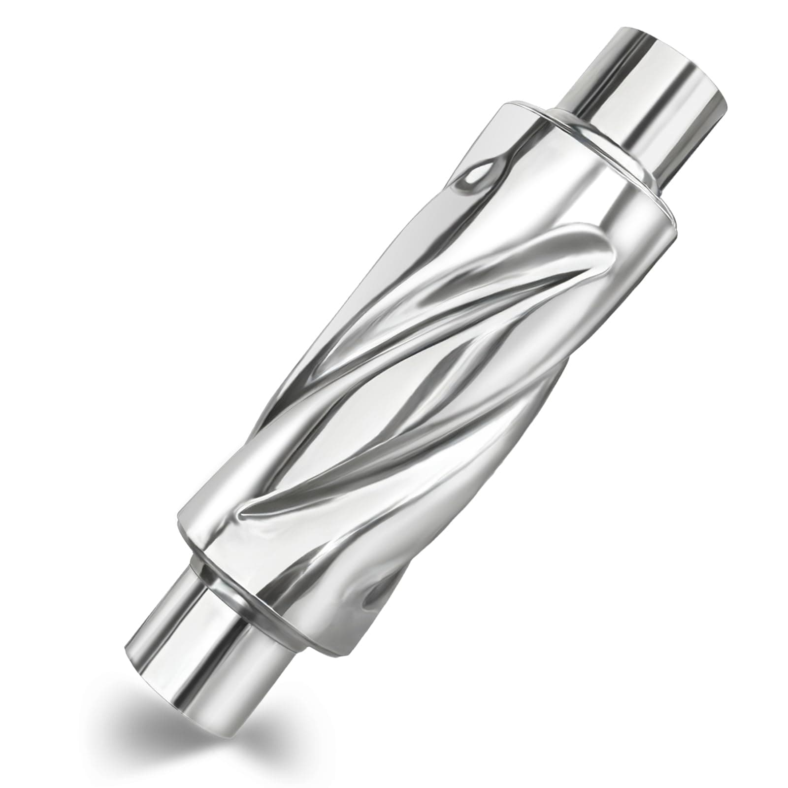 Peastrom Glasspack 2.5 Inch Muffler Exhaust Pipe, Universal Performance Resonator Dual Loud Exhaust Tip 2.5 Inch Inlet for Trucks Car