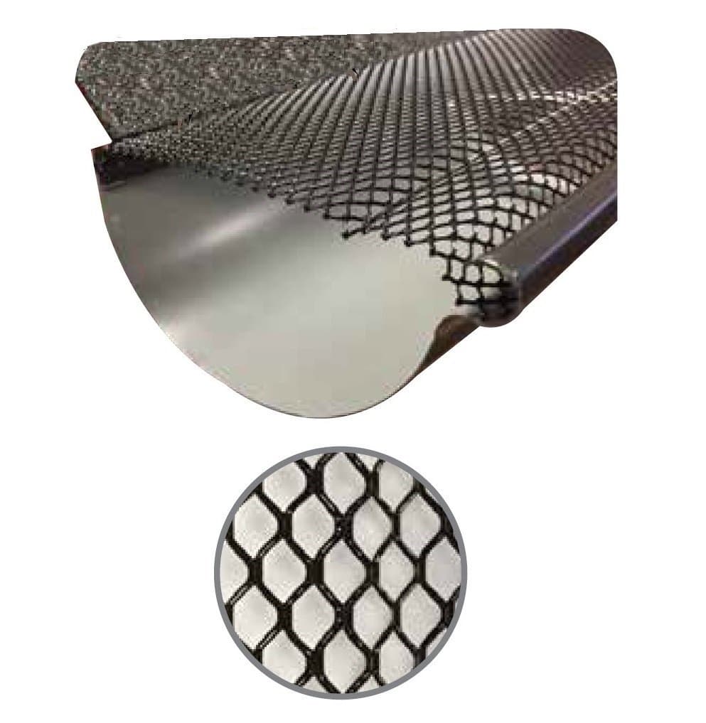 (100 feet) Ultra Flo Kwik Fit Leaf Guard Gutter Screens for 6" Half-Round Gutters. Small Hole. 25 Panels x 4.00' Each.