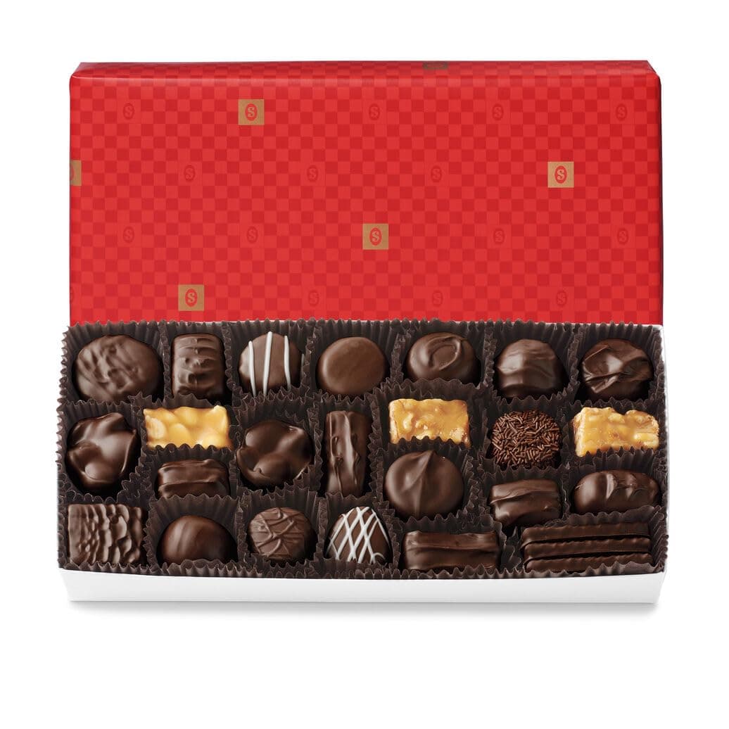 Dark Chocolates (2 Pound (Pack of 1), Red Gift Wrap)