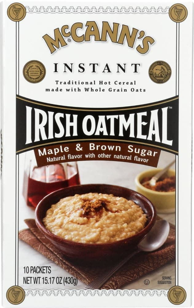McCanns Instant Irish Oatmeal Maple Brown Sugar, 10 ct, 3 pk