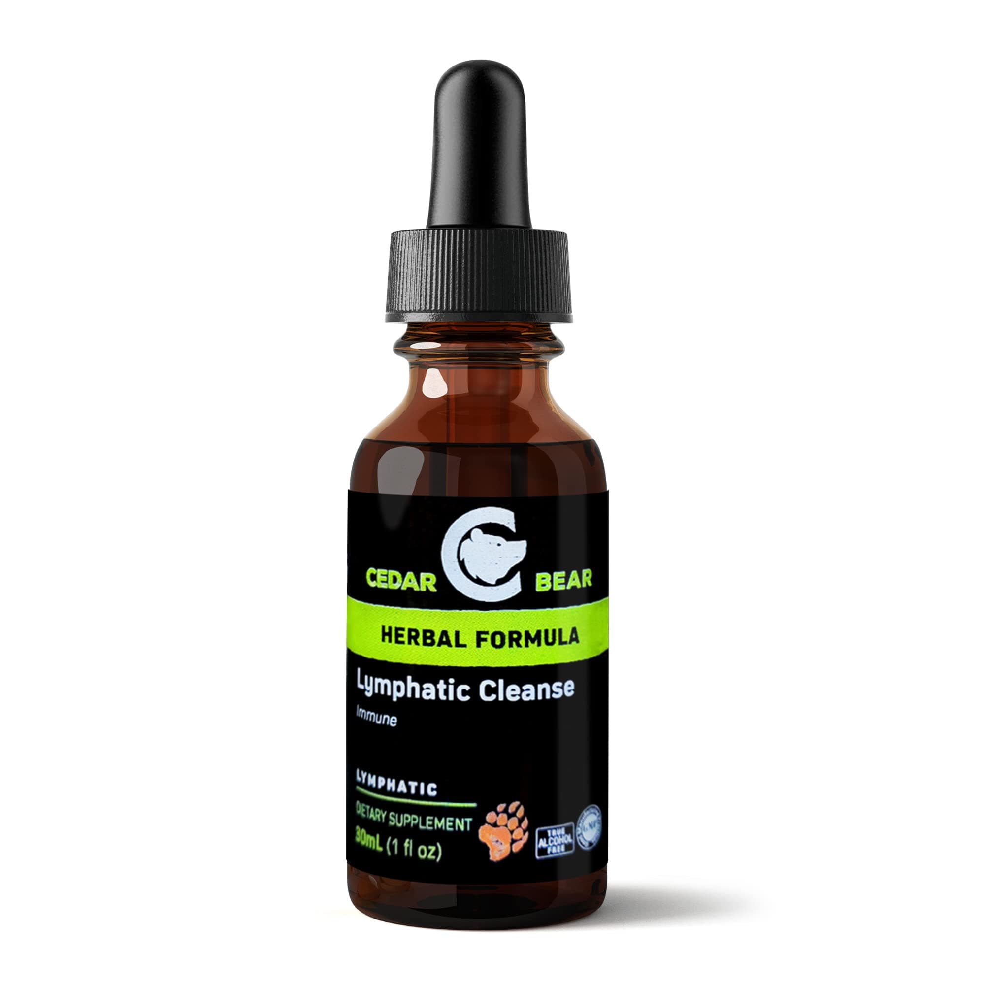 Cedar Bear - Lymphatic Cleanse Immune Support Supplement, Alcohol-Free Lymphatic Drainage Drops with Immune-Enhancing Natural Herbs, Liquid Herbal Supplements, 1 fl oz