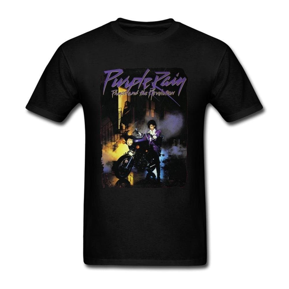 Man Prince Purple Rain Shirt Black
